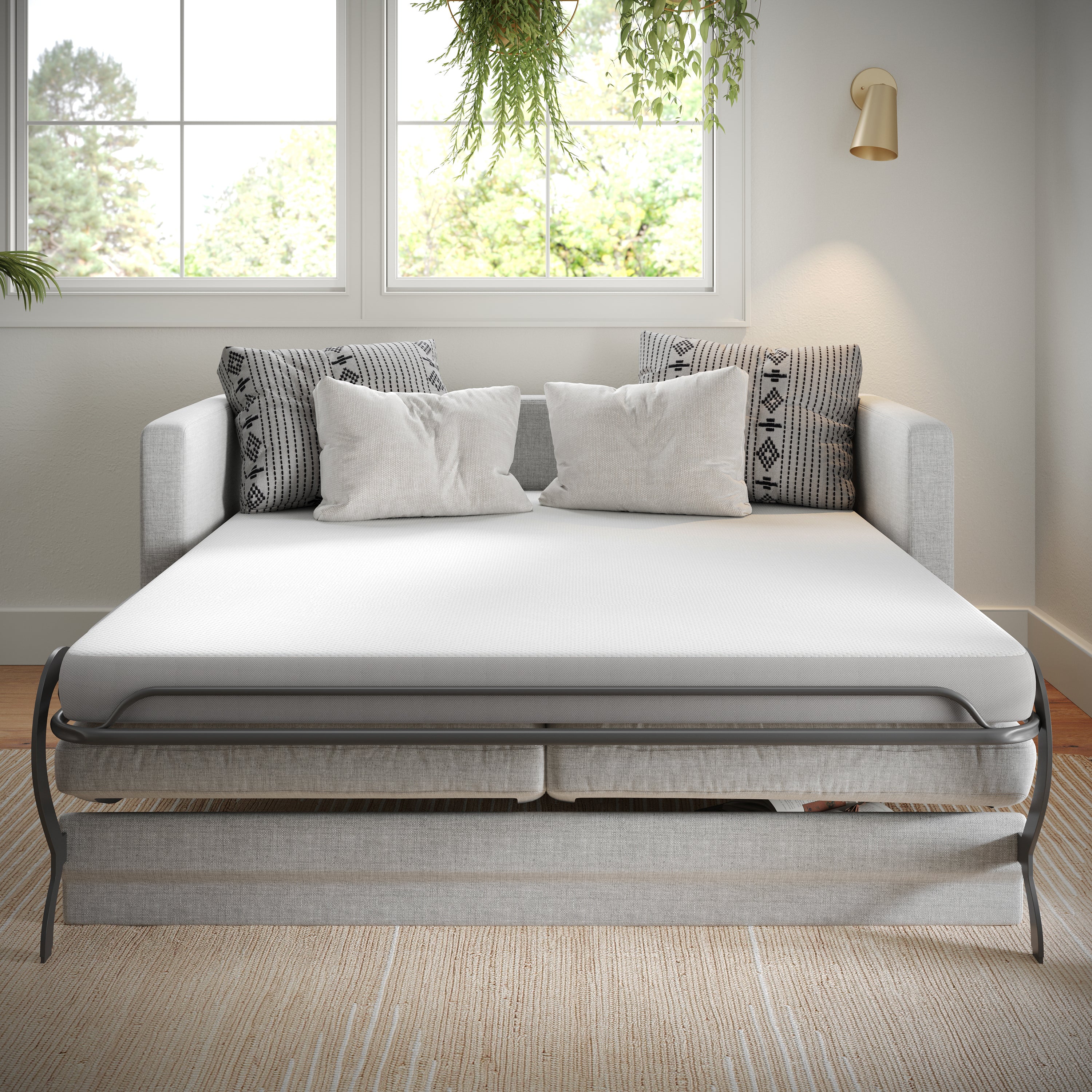 Cloud 4" Cooling Memory Foam Mattress in a Box for Sleeper Sofas, Dorm, Boat, or RV Use