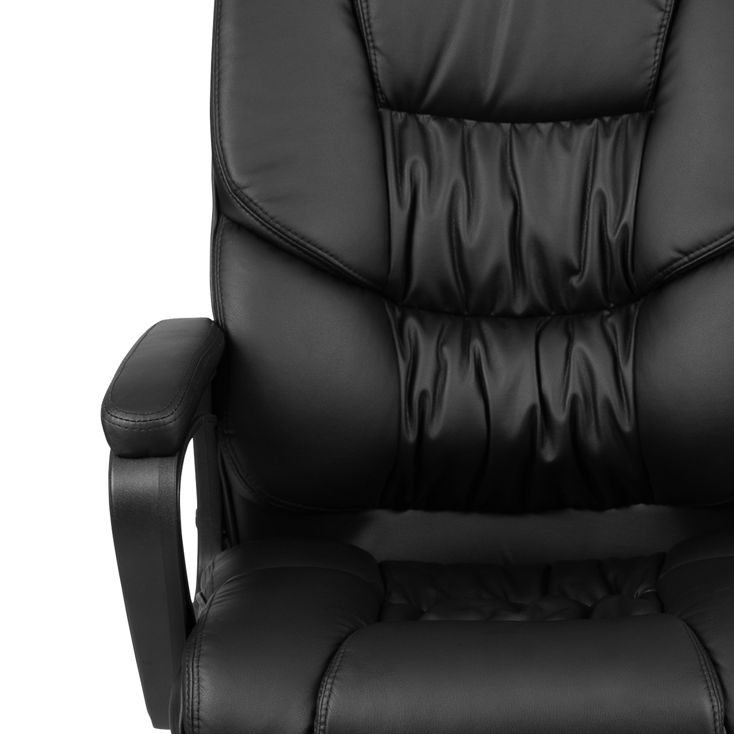 Flash Fundamentals Big & Tall 400 lb. Rated LeatherSoft Swivel Office Chair with Padded Arms