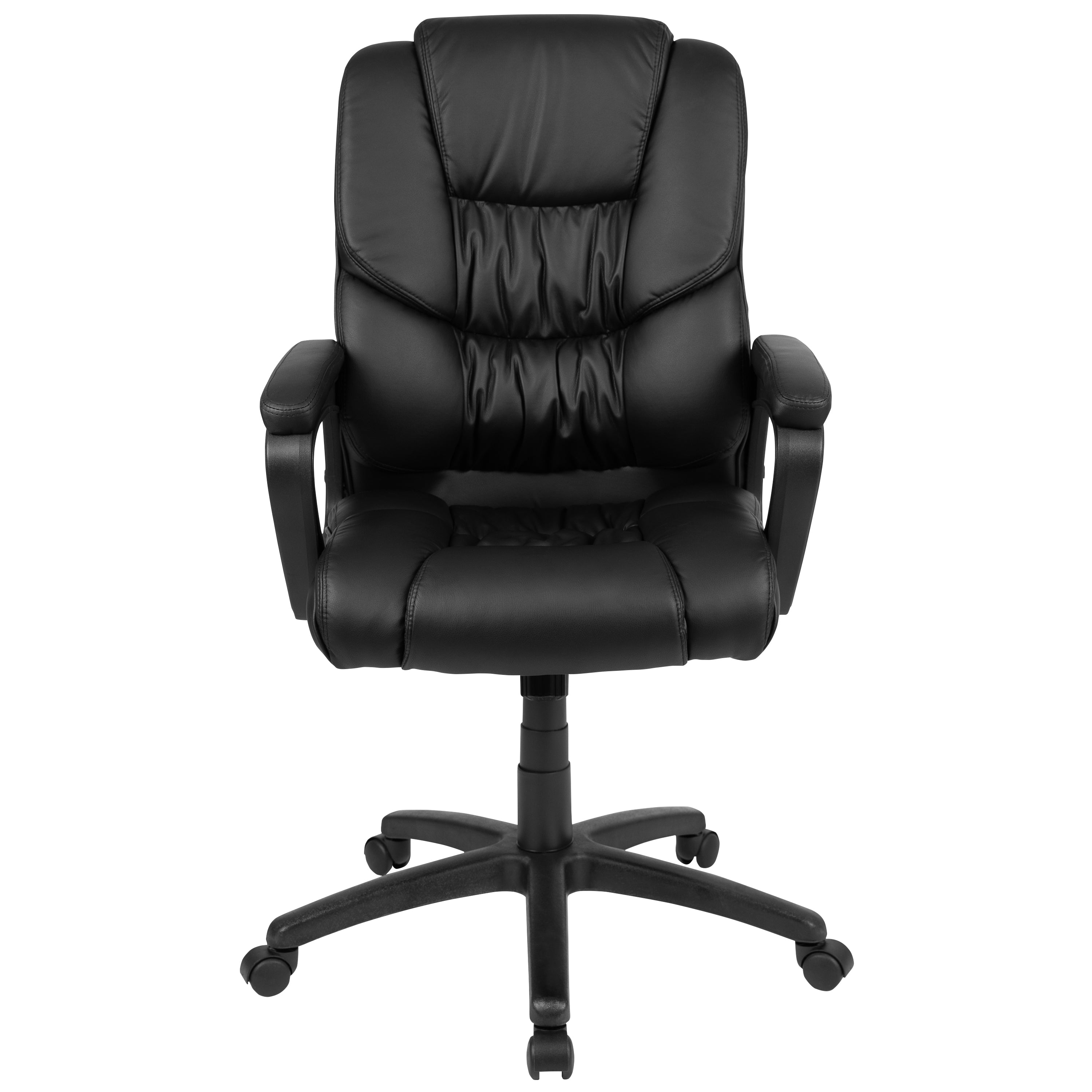 Flash Fundamentals Big & Tall 400 lb. Rated LeatherSoft Swivel Office Chair with Padded Arms