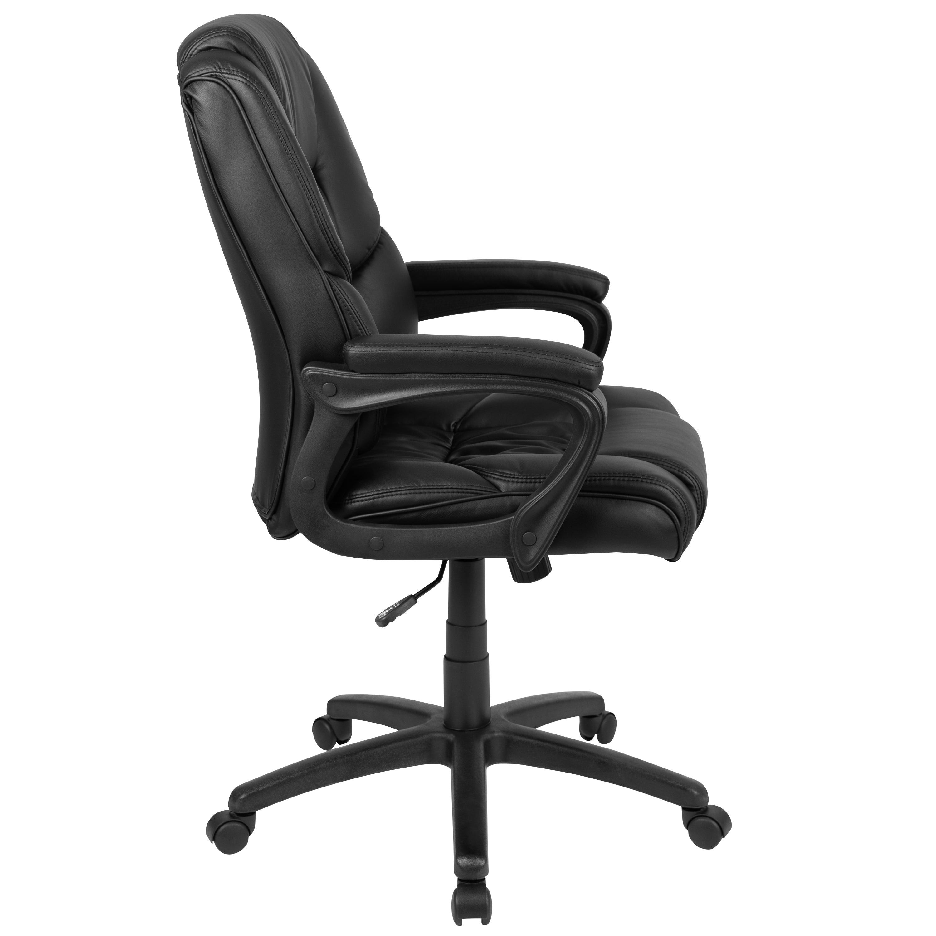 Flash Fundamentals Big & Tall 400 lb. Rated LeatherSoft Swivel Office Chair with Padded Arms