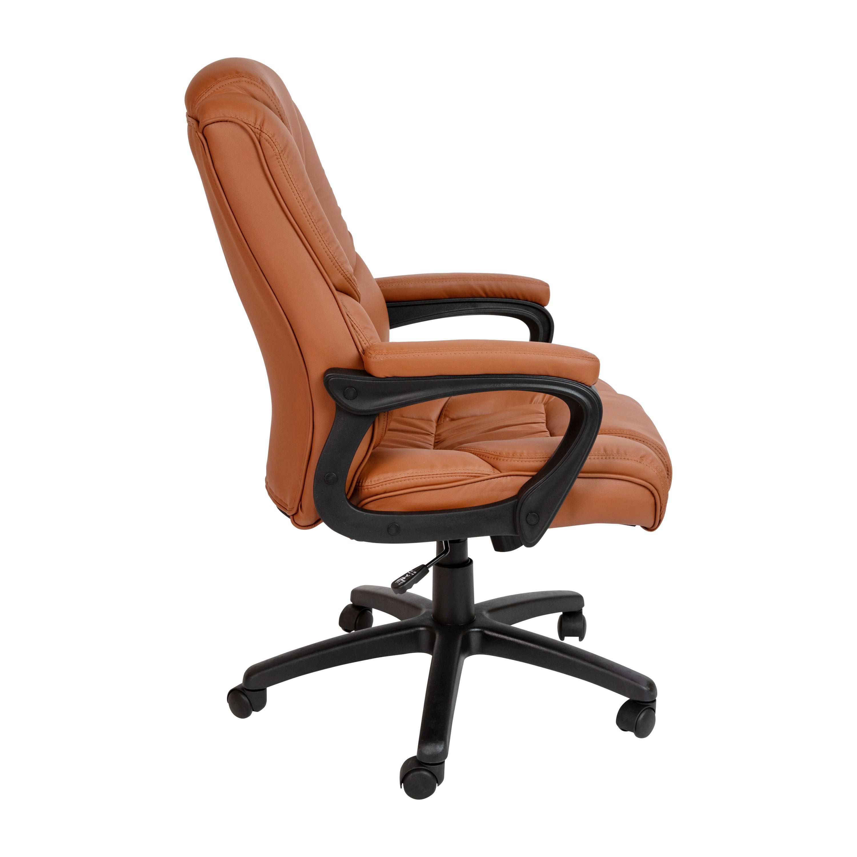 Flash Fundamentals Big & Tall 400 lb. Rated LeatherSoft Swivel Office Chair with Padded Arms
