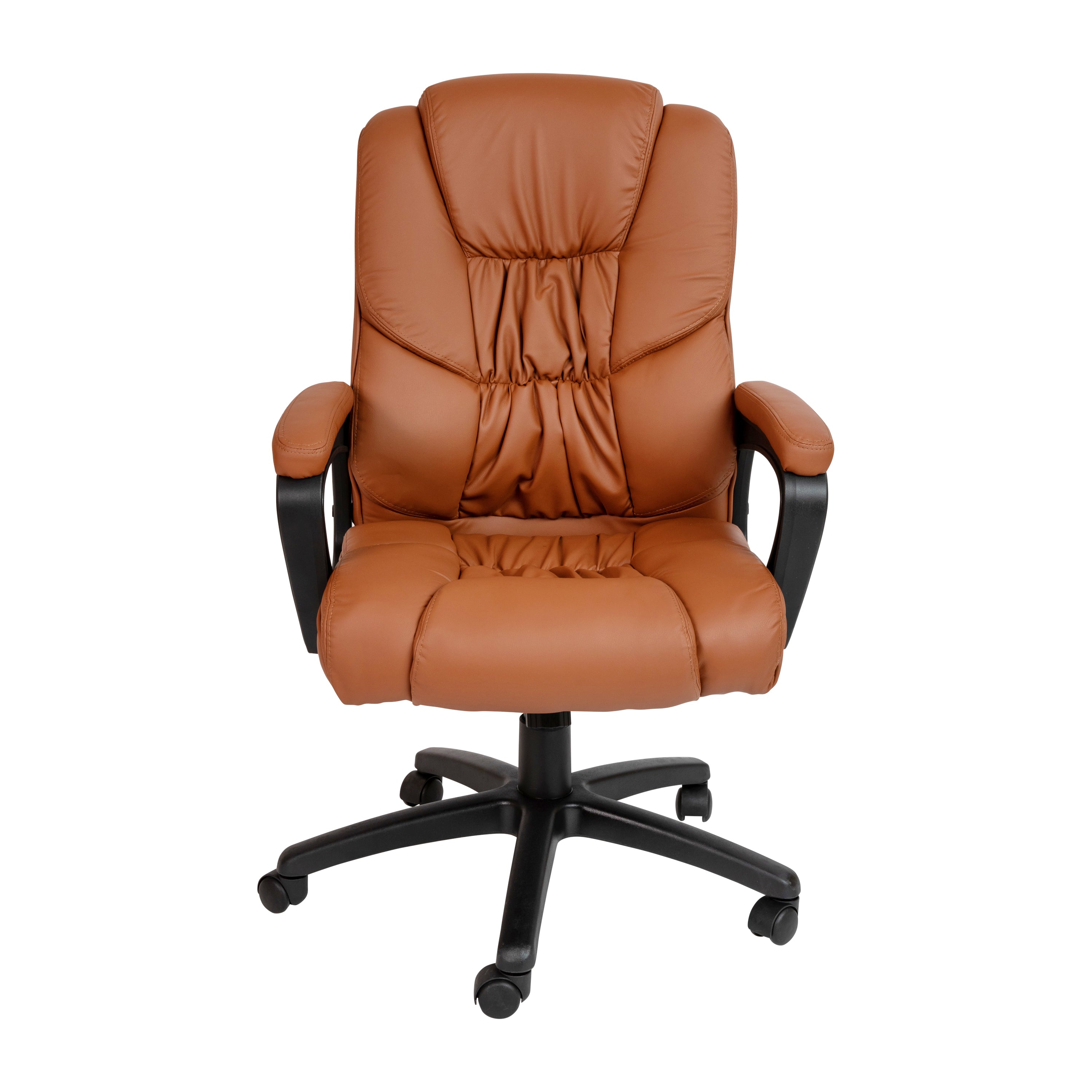 Flash Fundamentals Big & Tall 400 lb. Rated LeatherSoft Swivel Office Chair with Padded Arms