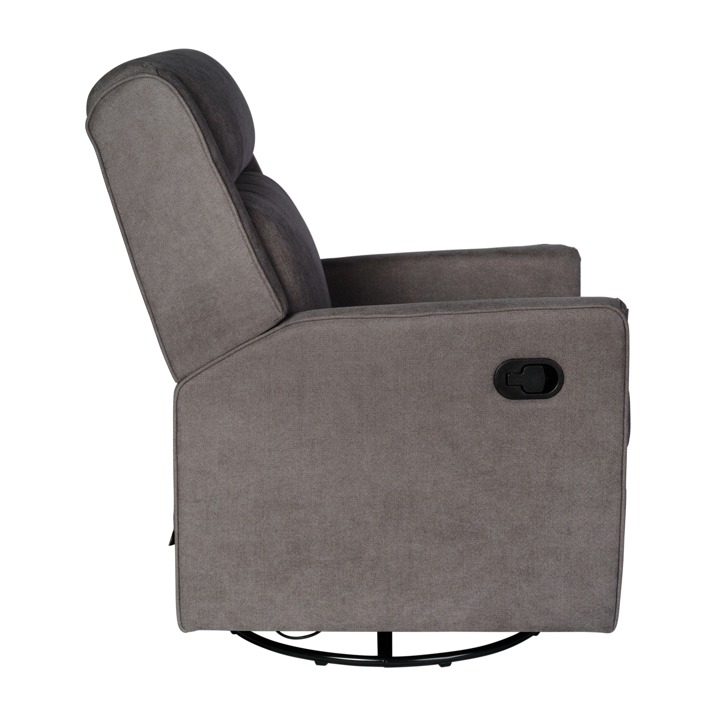 Cash Swivel Glider Rocker Recliner Chair, Manual 360 Degree Swivel Recliner Perfect for Living Room, Bedroom, or Nursery