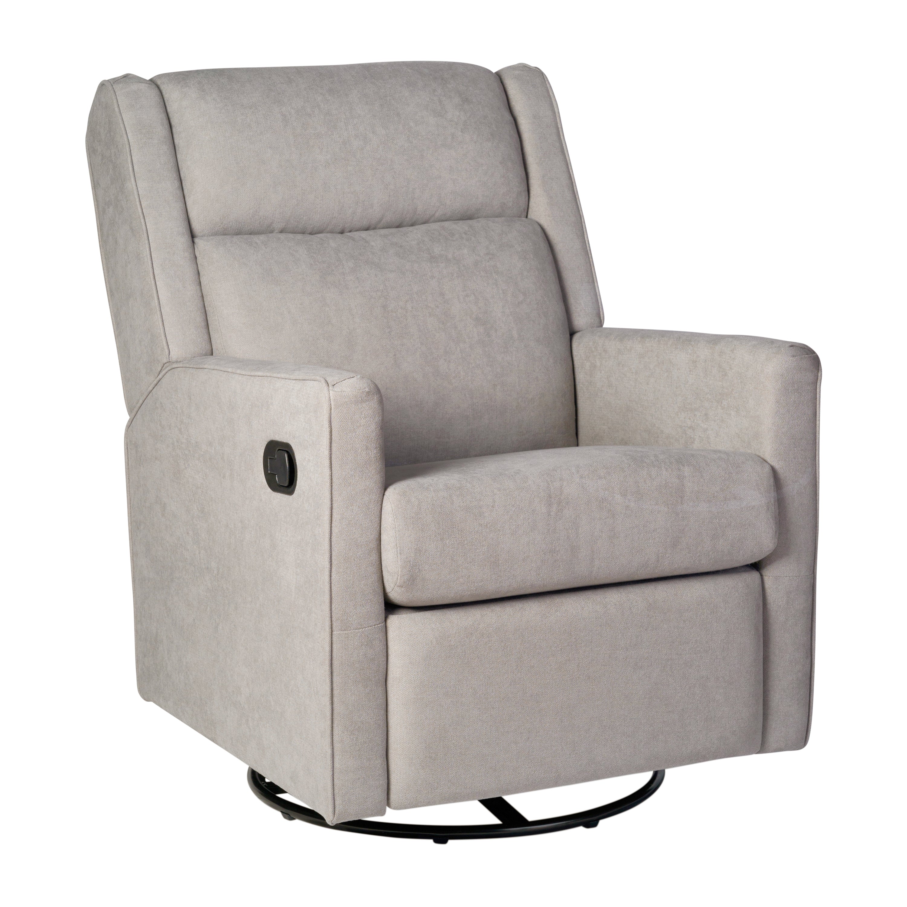 Cash Swivel Glider Rocker Recliner Chair, Manual 360 Degree Swivel Recliner Perfect for Living Room, Bedroom, or Nursery