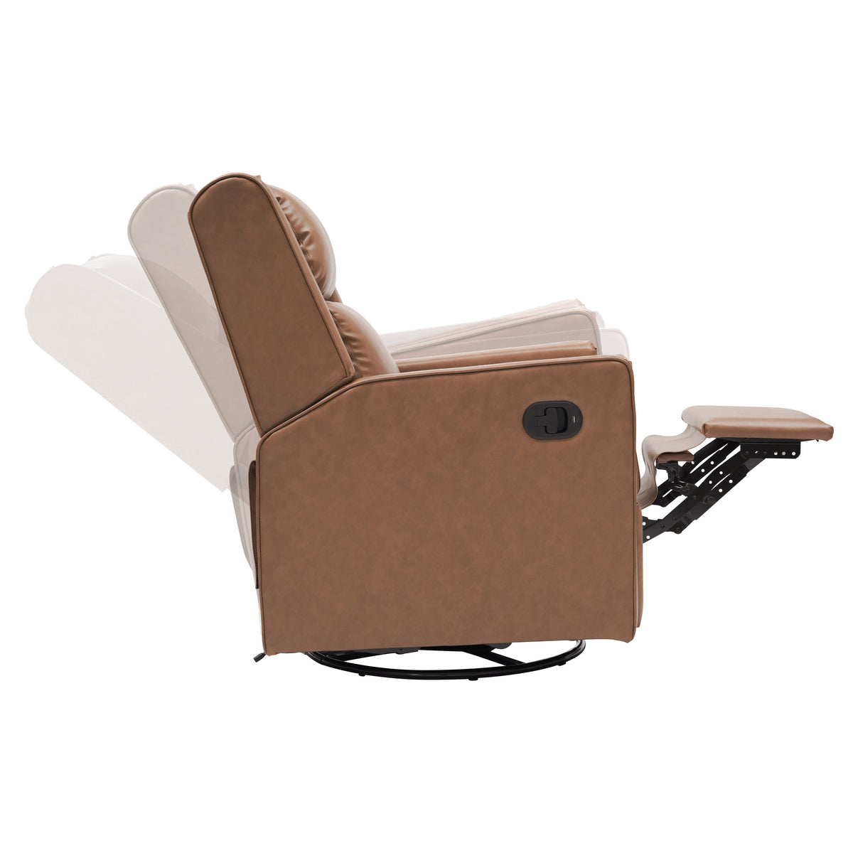 Cash Swivel Glider Rocker Manual Recliner Chair, 270 Degree Swivel, USB/USB-C Charging Ports, Perfect for Living Room or Nursery
