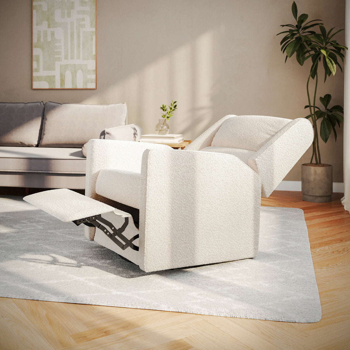 Cash Swivel Glider Rocker Manual Recliner Chair, 270 Degree Swivel, USB/USB-C Charging Ports, Perfect for Living Room or Nursery