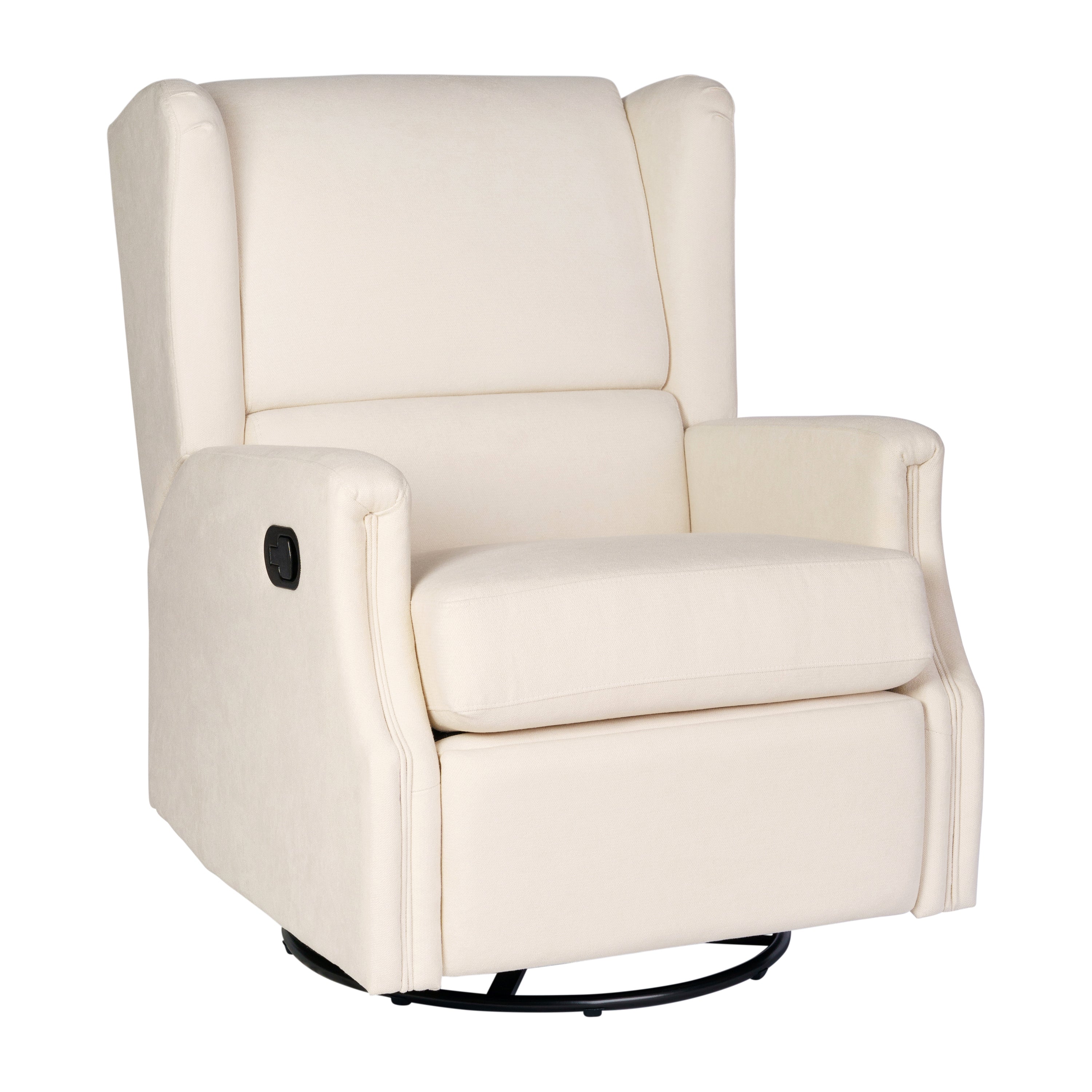 Omma Swivel Glider Rocker Recliner Chair, Manual 360 Degree Swivel Wingback Recliner Perfect for Living Room, Bedroom, or Nursery