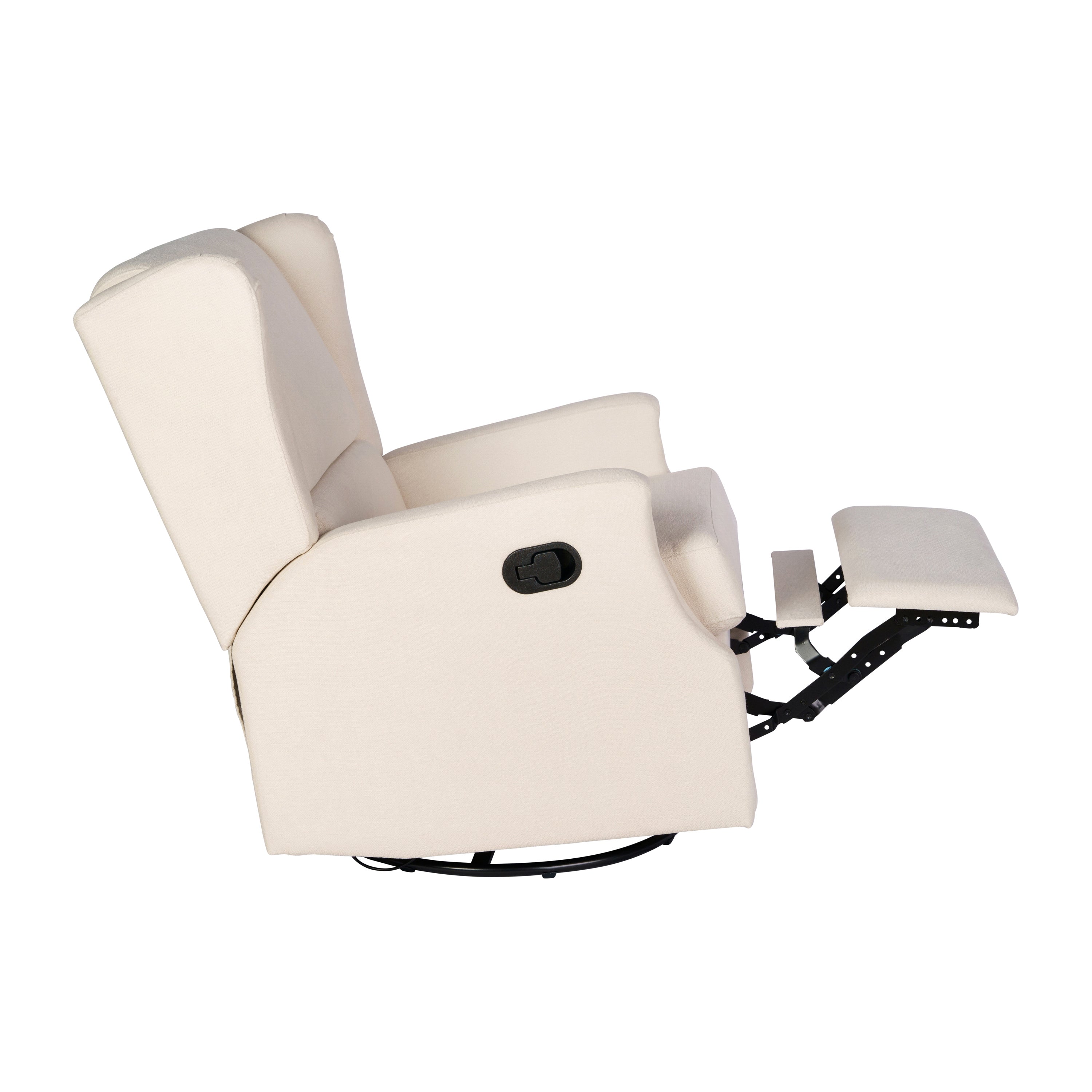 Omma Swivel Glider Rocker Recliner Chair, Manual 360 Degree Swivel Wingback Recliner Perfect for Living Room, Bedroom, or Nursery