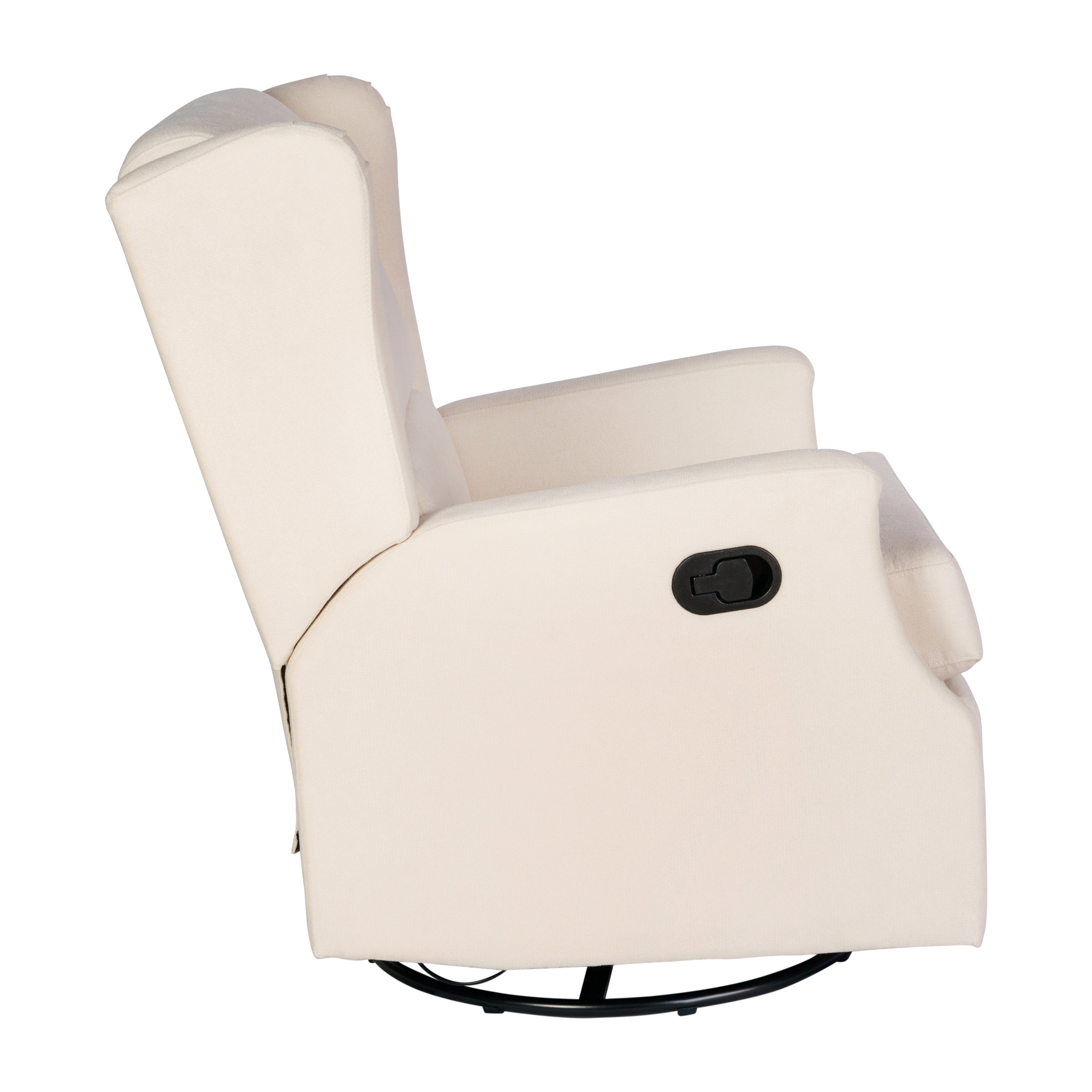 Omma Swivel Glider Rocker Recliner Chair, Manual 360 Degree Swivel Wingback Recliner Perfect for Living Room, Bedroom, or Nursery