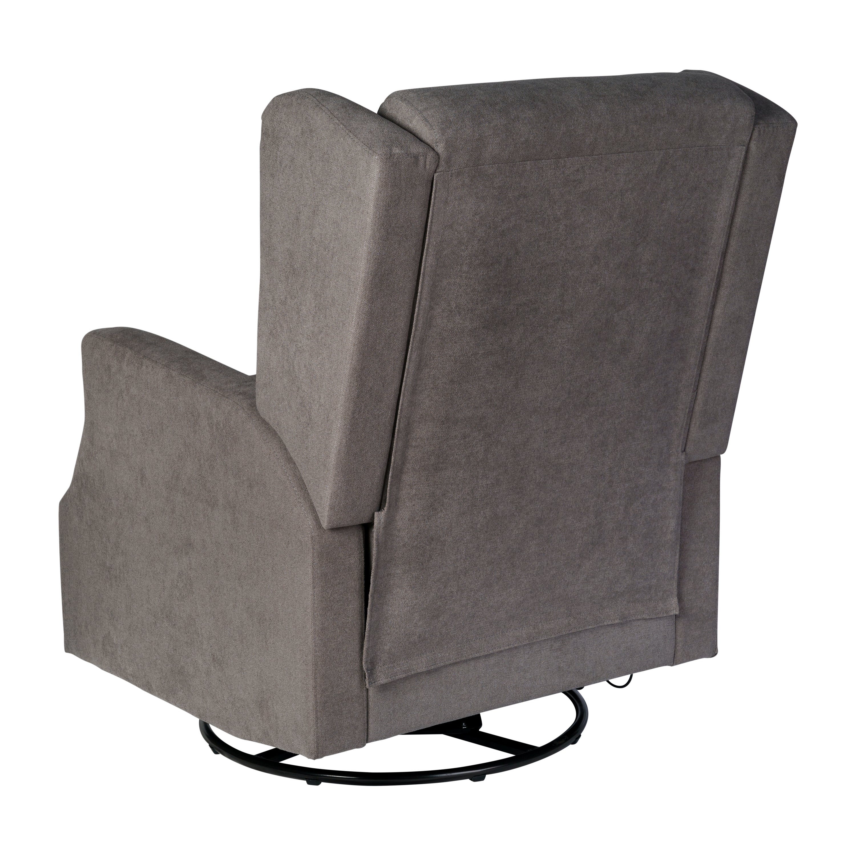 Omma Swivel Glider Rocker Recliner Chair, Manual 360 Degree Swivel Wingback Recliner Perfect for Living Room, Bedroom, or Nursery
