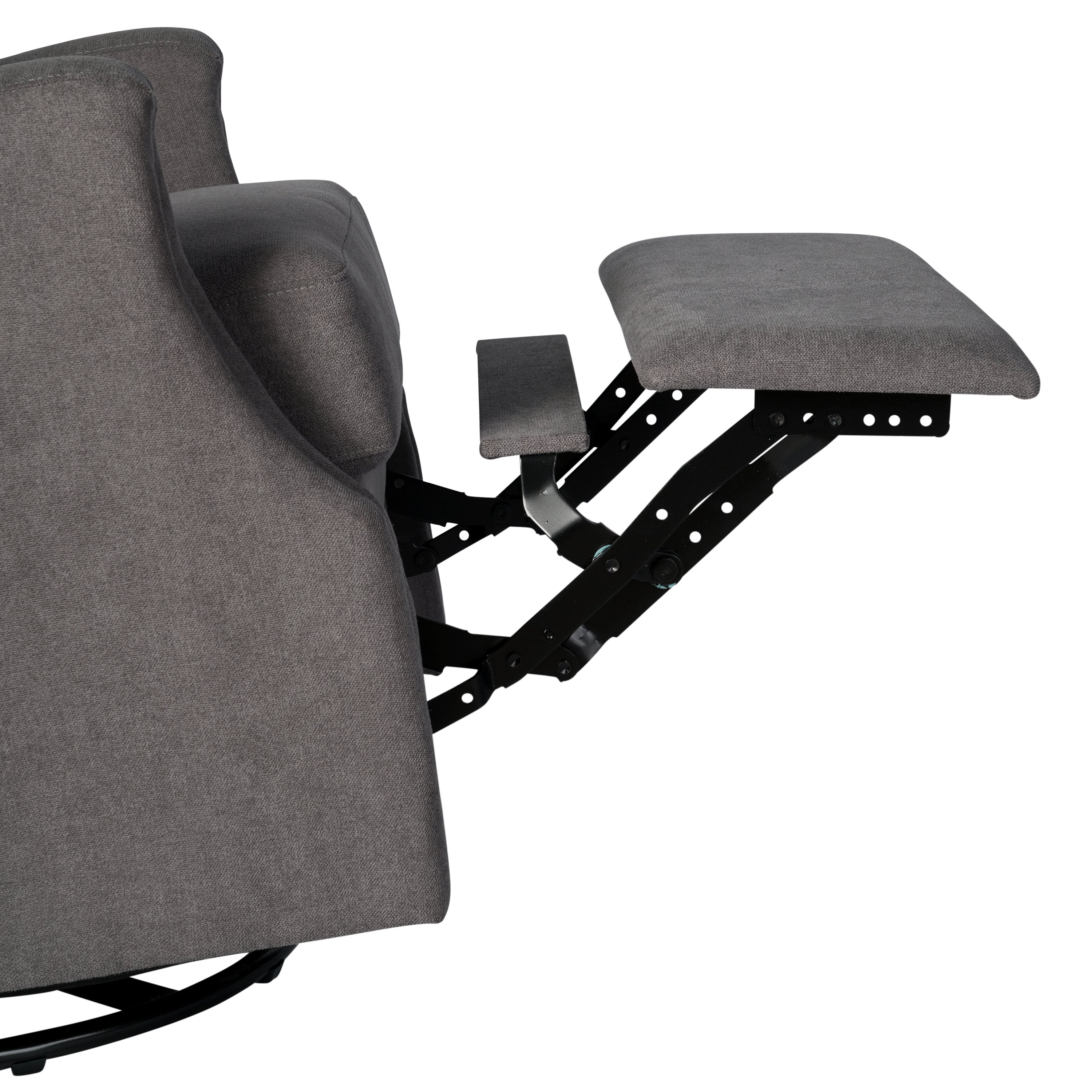 Omma Swivel Glider Rocker Recliner Chair, Manual 360 Degree Swivel Wingback Recliner Perfect for Living Room, Bedroom, or Nursery