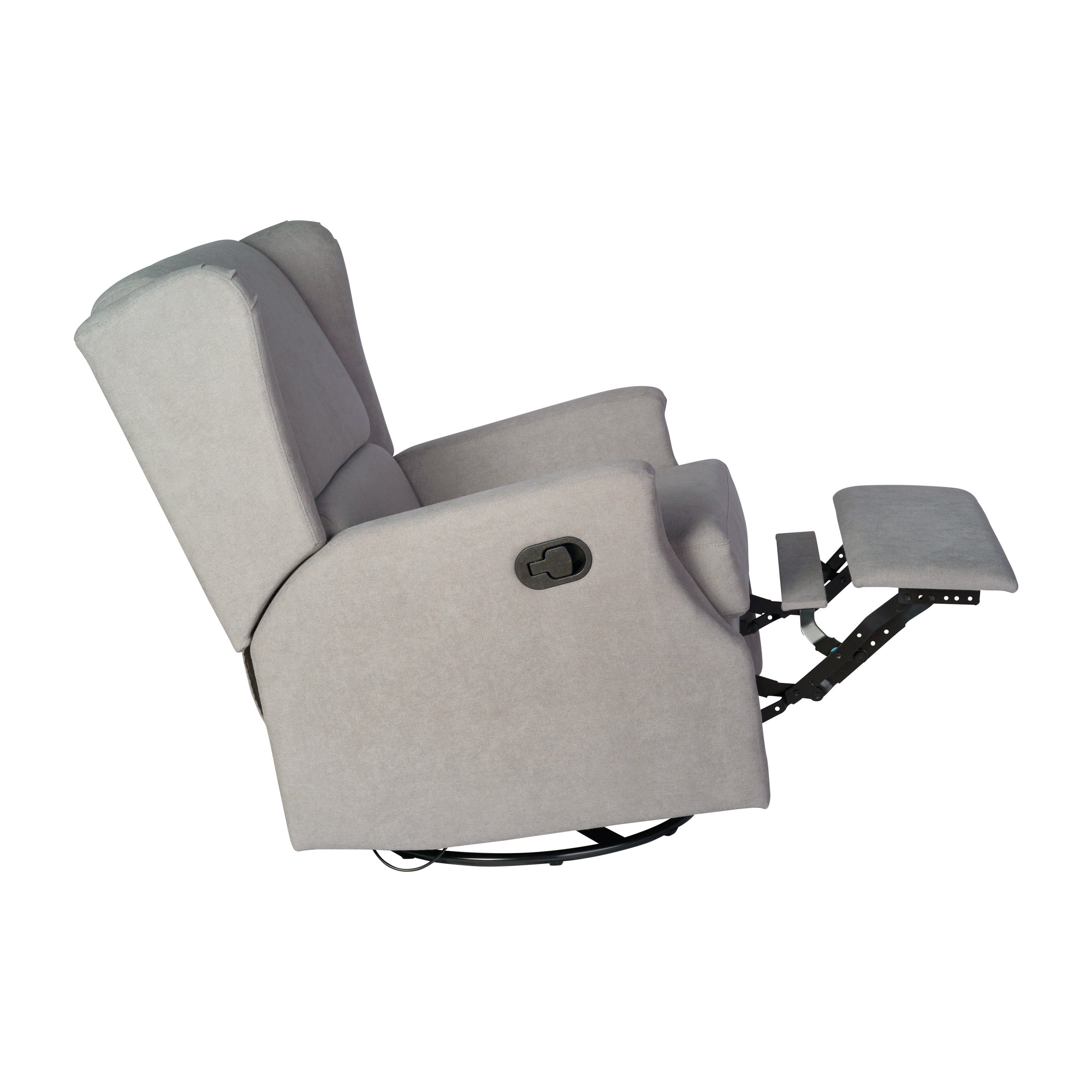 Omma Swivel Glider Rocker Recliner Chair, Manual 360 Degree Swivel Wingback Recliner Perfect for Living Room, Bedroom, or Nursery