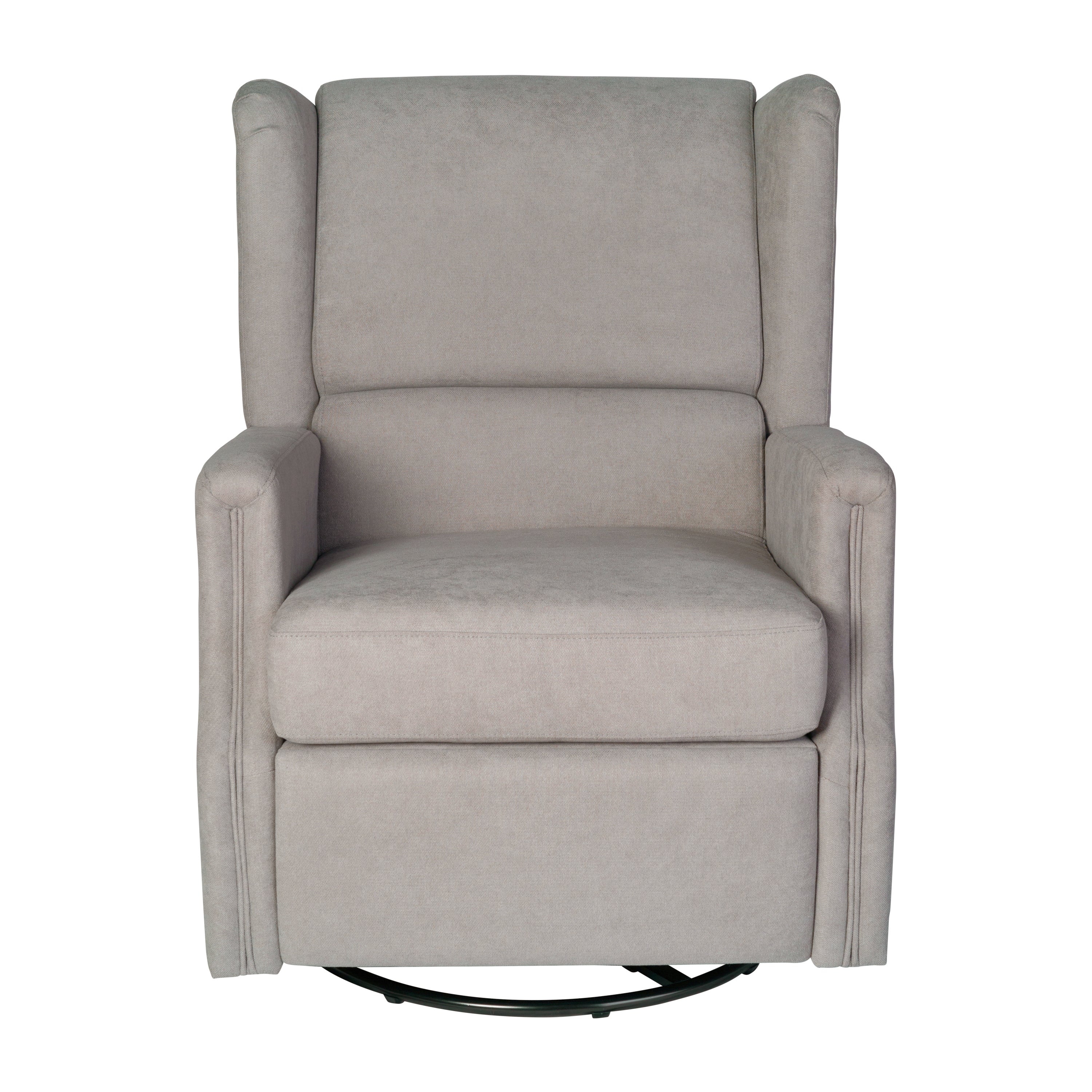 Omma Swivel Glider Rocker Recliner Chair, Manual 360 Degree Swivel Wingback Recliner Perfect for Living Room, Bedroom, or Nursery