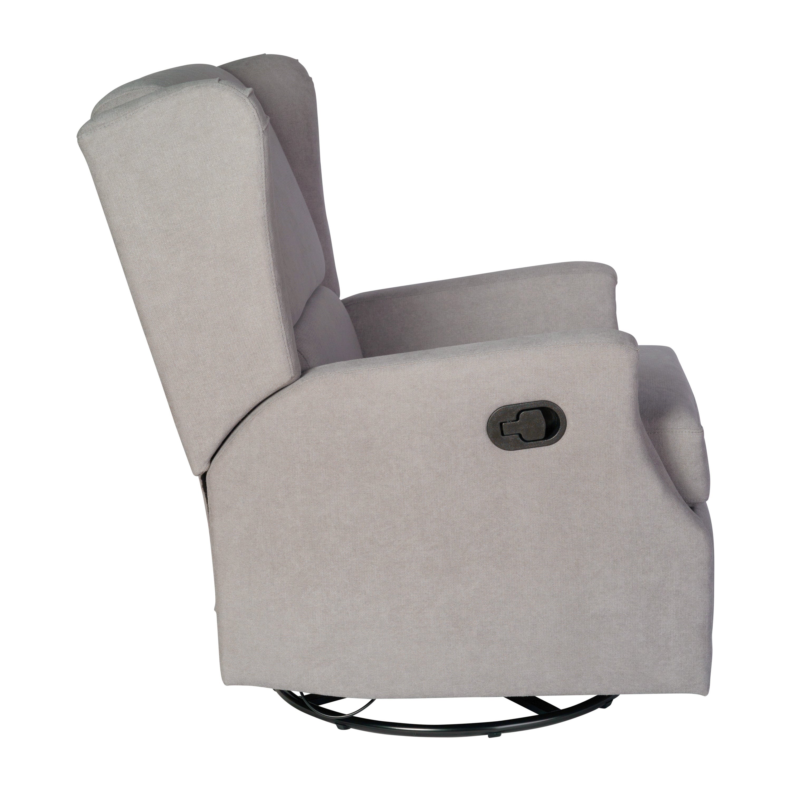 Omma Swivel Glider Rocker Recliner Chair, Manual 360 Degree Swivel Wingback Recliner Perfect for Living Room, Bedroom, or Nursery