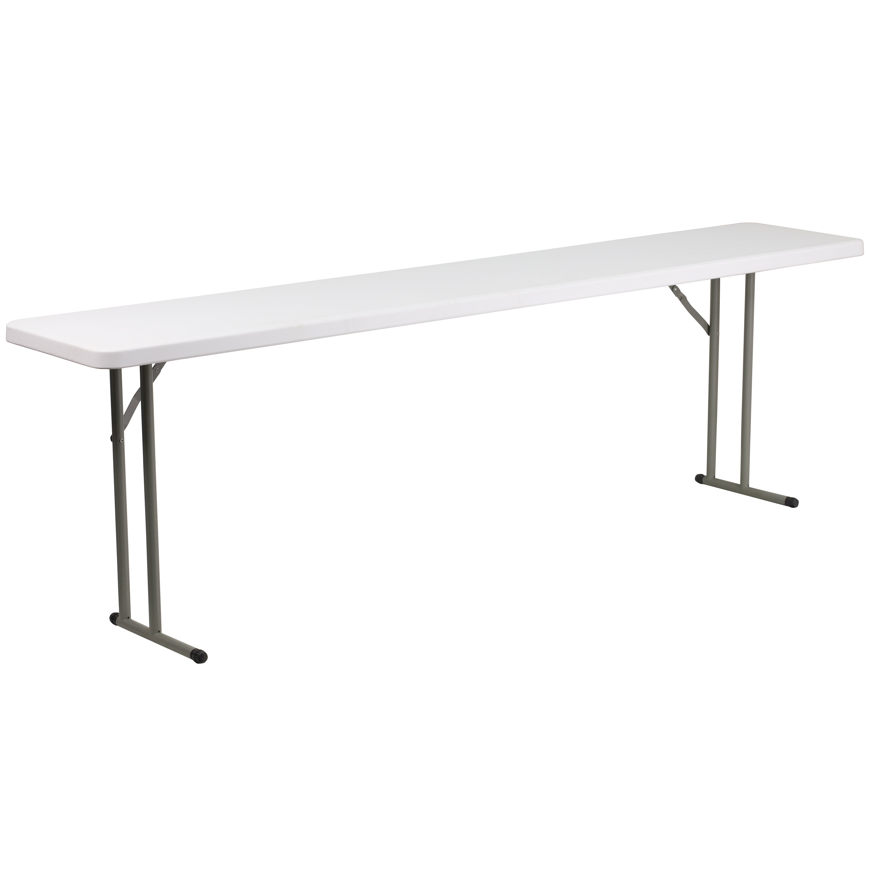 8-Foot Plastic Folding Training Table-Rectangular Plastic Folding Table-Flash Furniture-Wall2Wall Furnishings