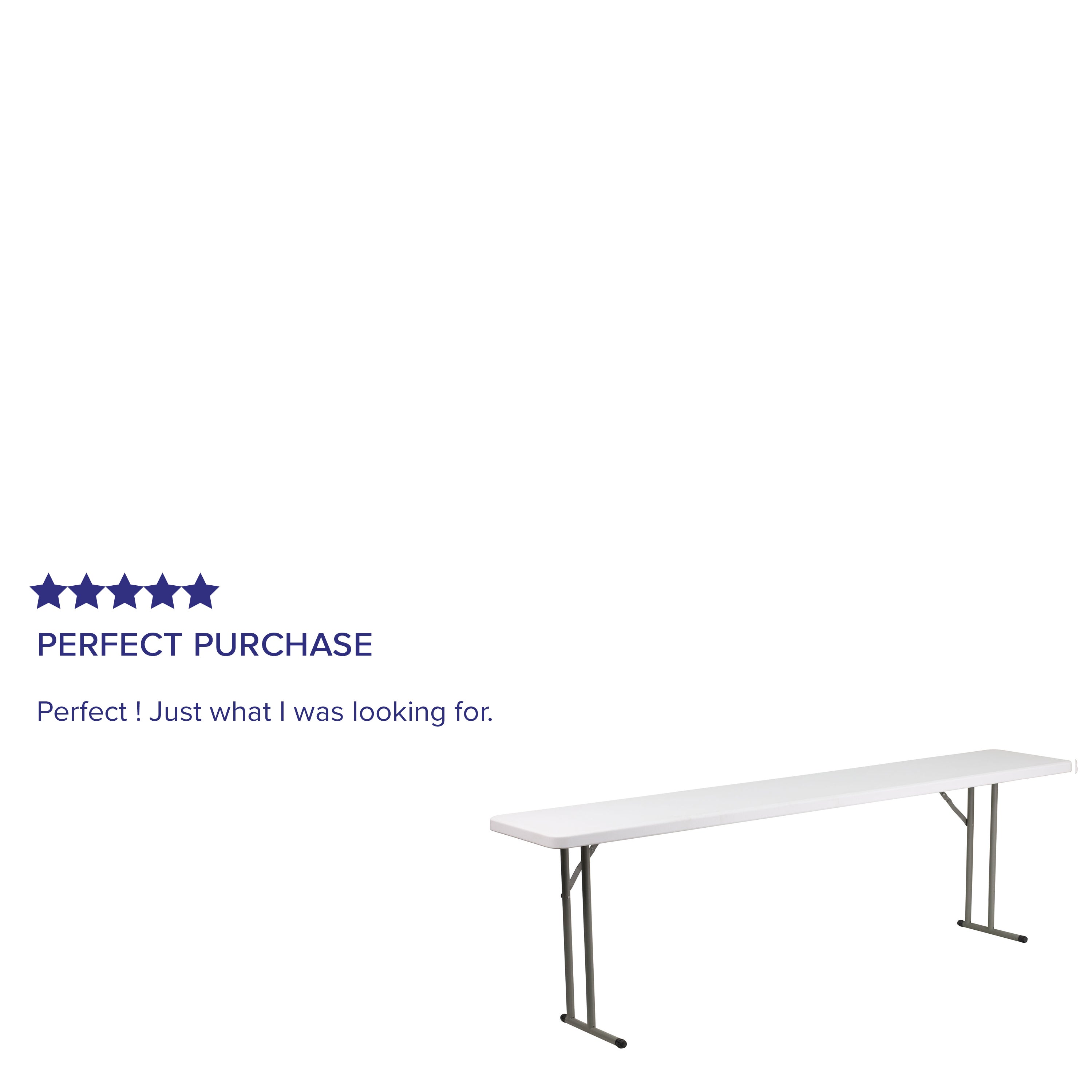 8-Foot Plastic Folding Training Table-Rectangular Plastic Folding Table-Flash Furniture-Wall2Wall Furnishings