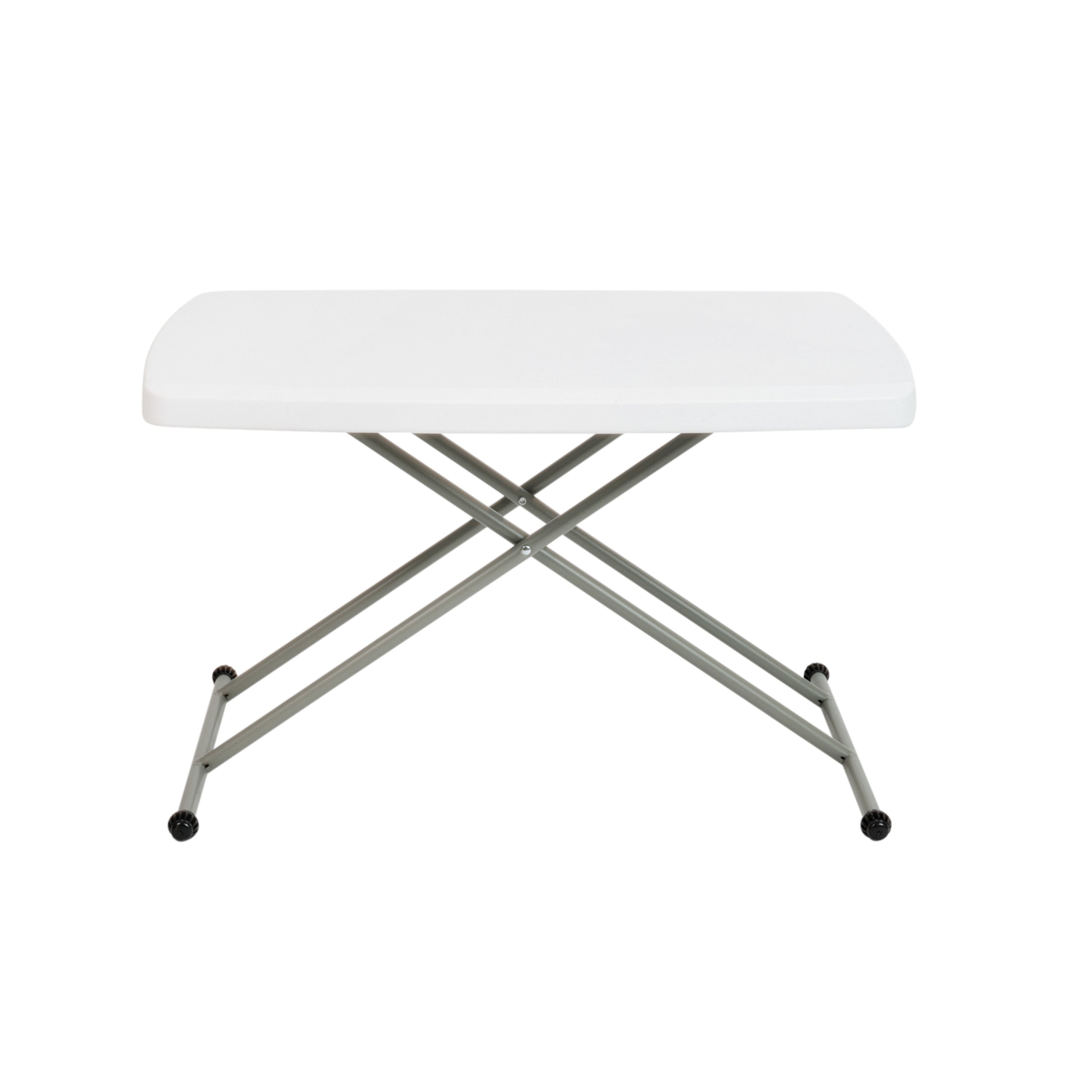 Indoor/Outdoor Plastic Folding Table, Adjustable Height Commercial Grade Side Table, Laptop Table, TV Tray-Adjustable Folding Table-Flash Furniture-Wall2Wall Furnishings