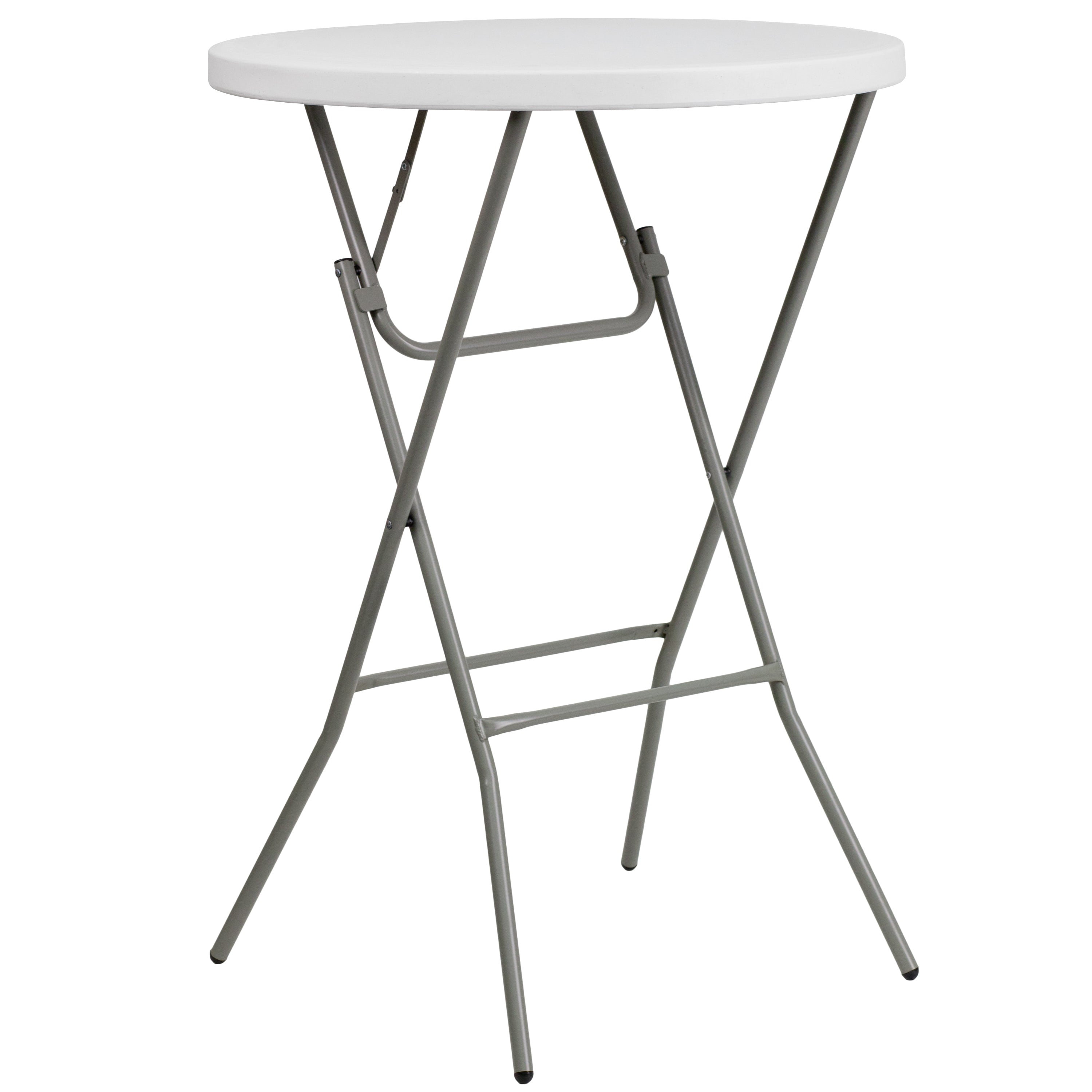 2.6-Foot Round Plastic Bar Height Folding Table-Round Plastic Folding Table-Flash Furniture-Wall2Wall Furnishings