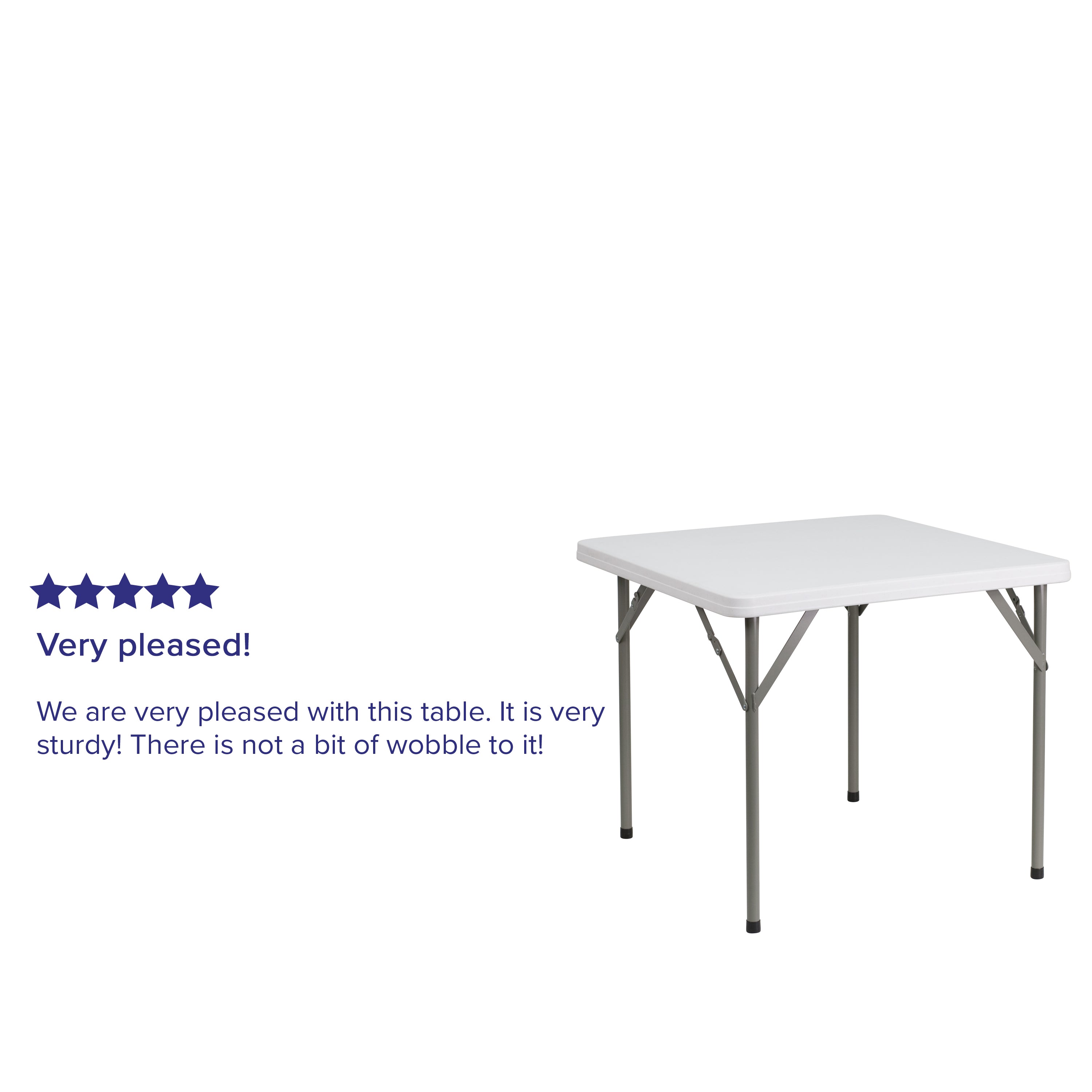 2.85-Foot Square Plastic Folding Table-Square Plastic Folding Table-Flash Furniture-Wall2Wall Furnishings