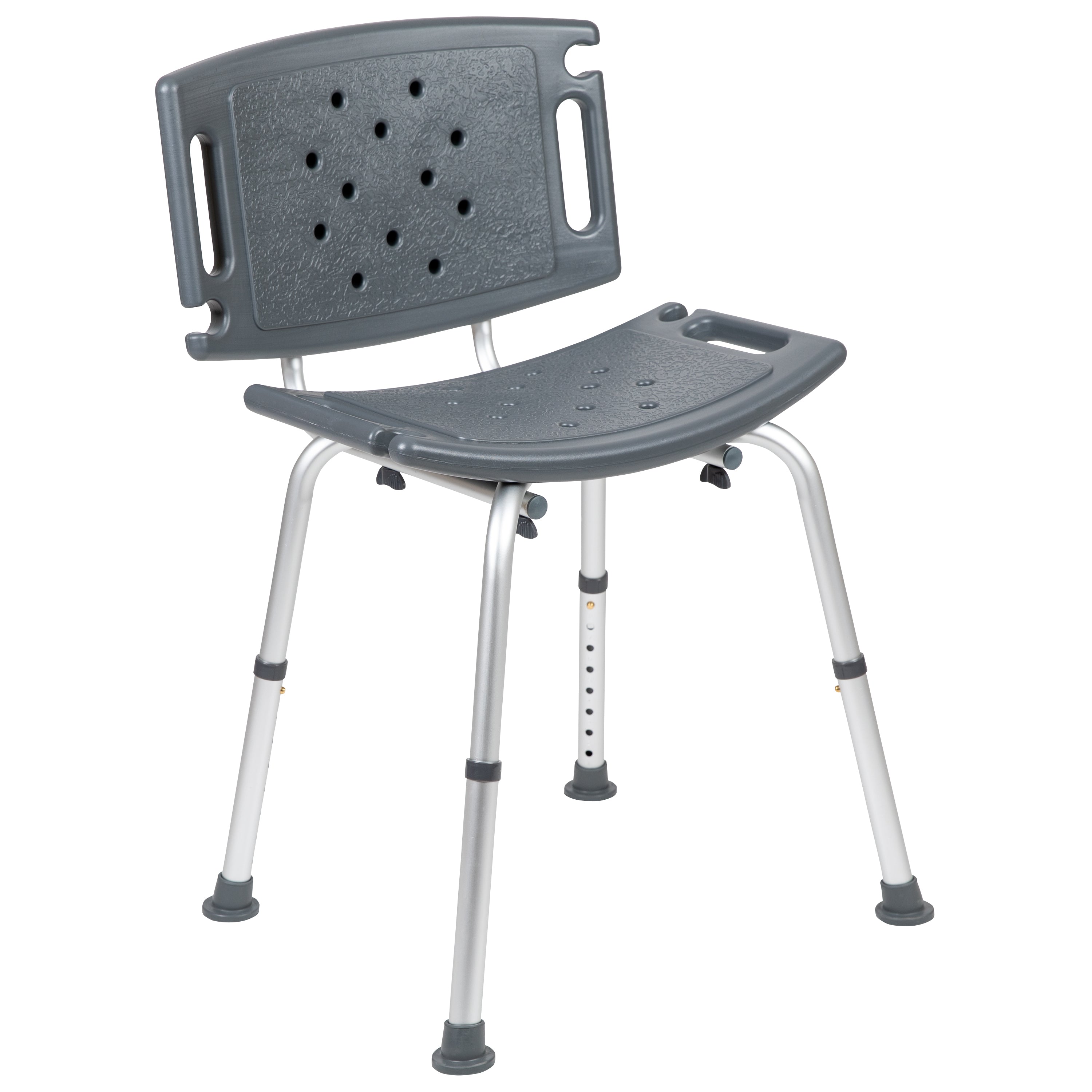 HERCULES Series Tool-Free and Quick Assembly, 300 Lb. Capacity, Adjustable Bath & Shower Chair with Extra Large Back-Bath Safety-Flash Furniture-Wall2Wall Furnishings