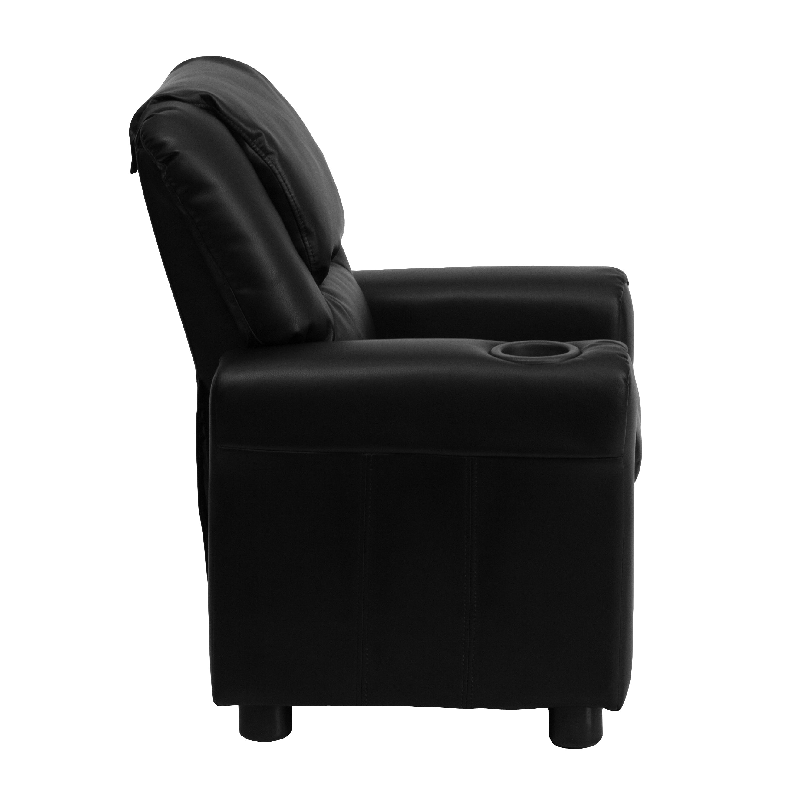 Contemporary Kids Recliner with Cup Holder and Headrest