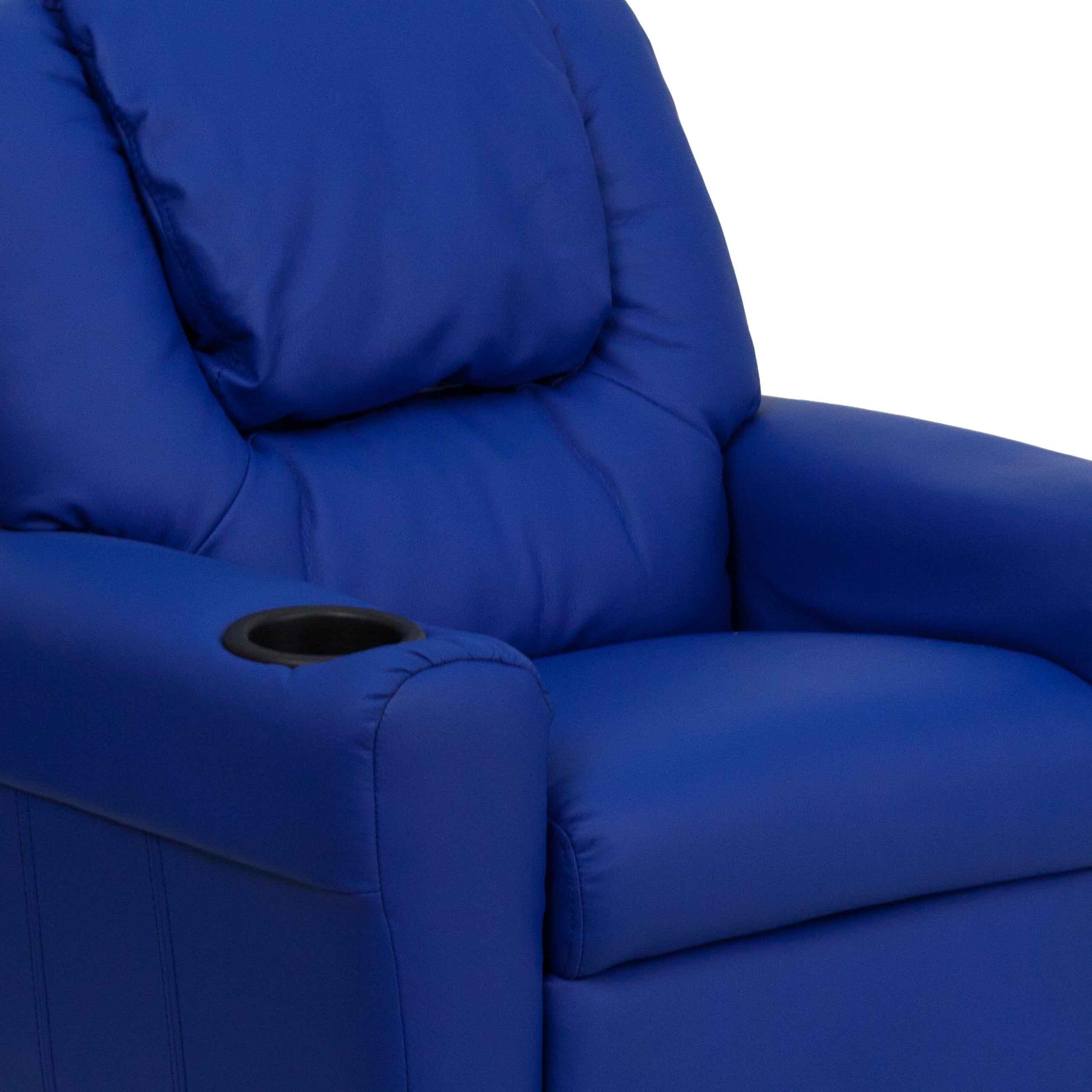 Contemporary Kids Recliner with Cup Holder and Headrest