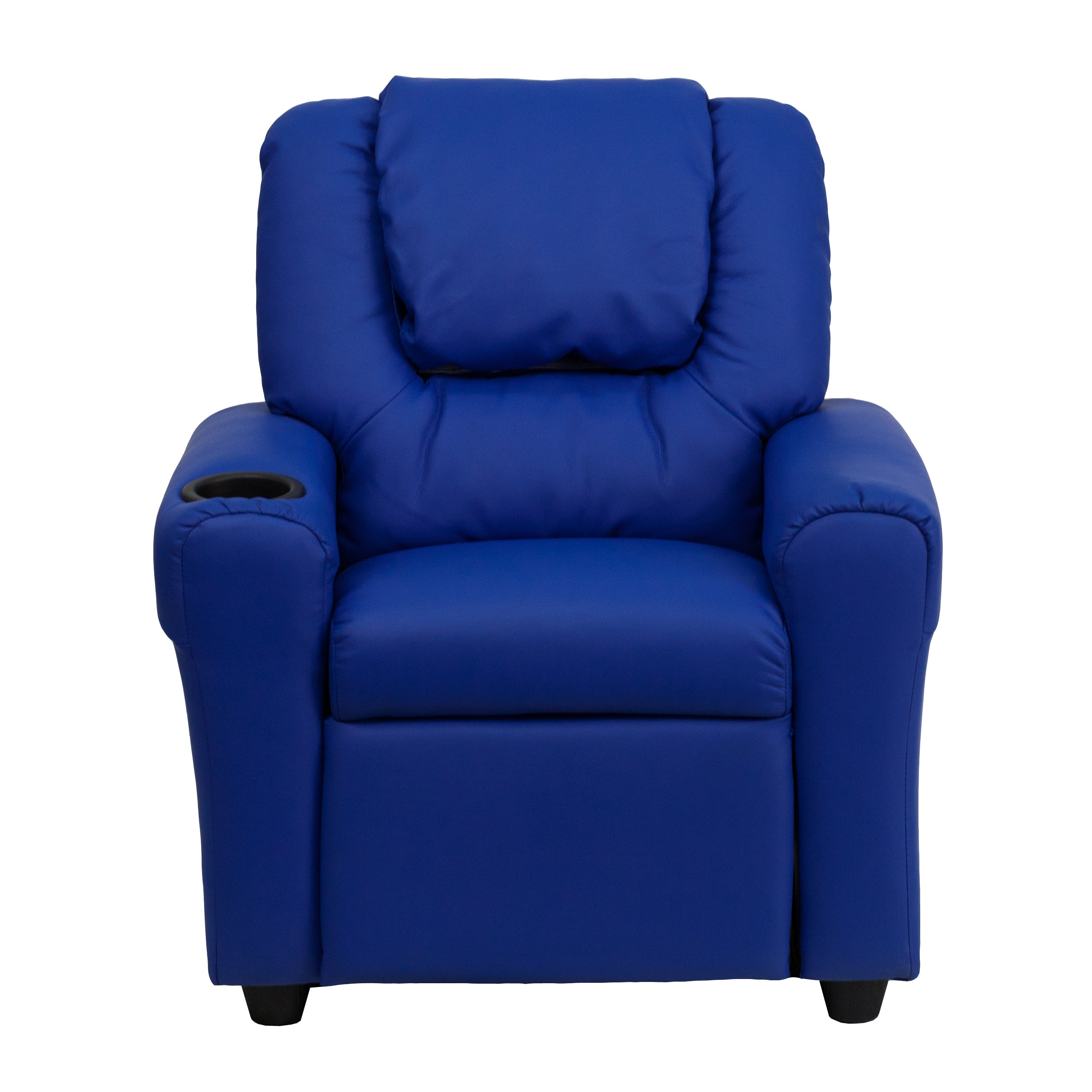 Contemporary Kids Recliner with Cup Holder and Headrest