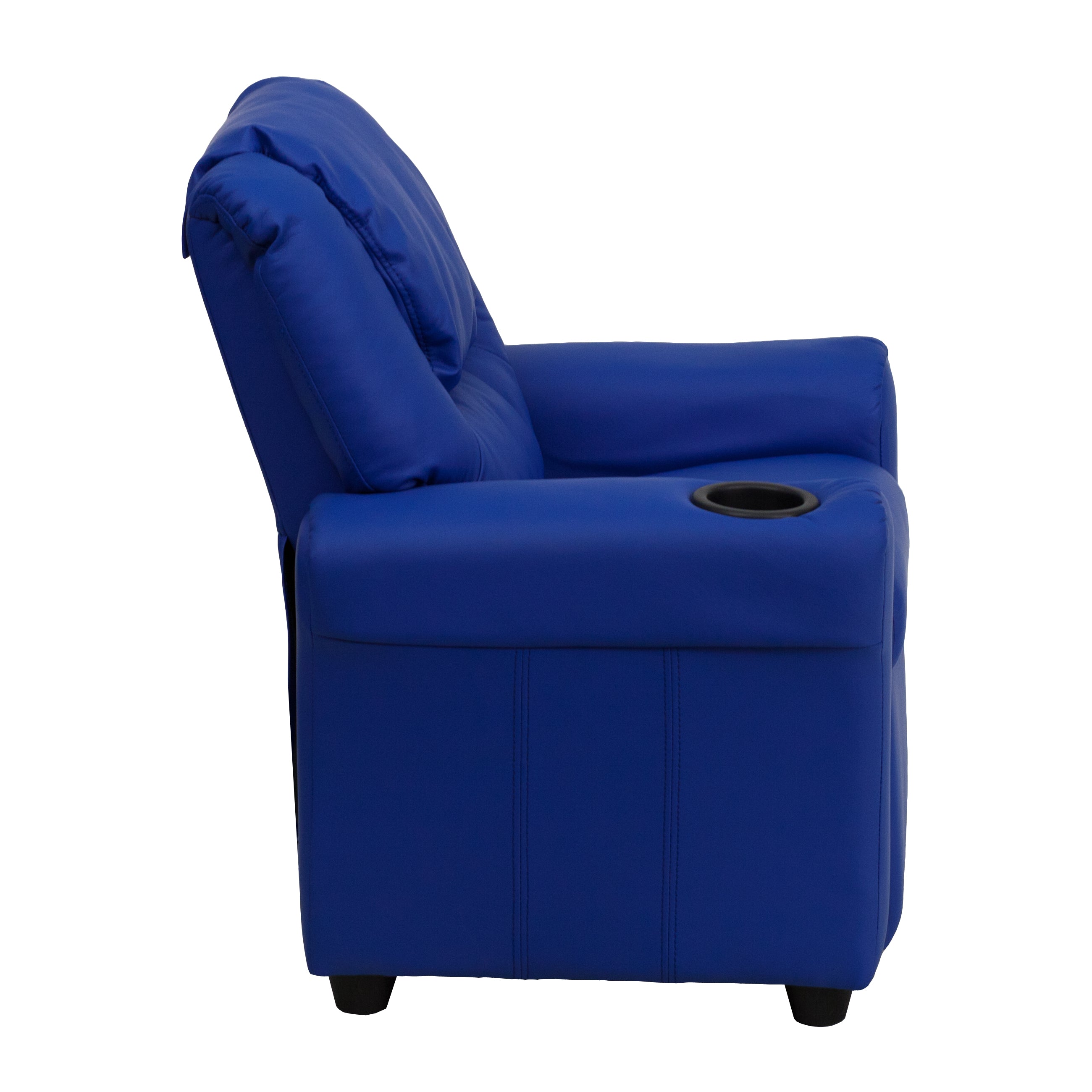 Contemporary Kids Recliner with Cup Holder and Headrest