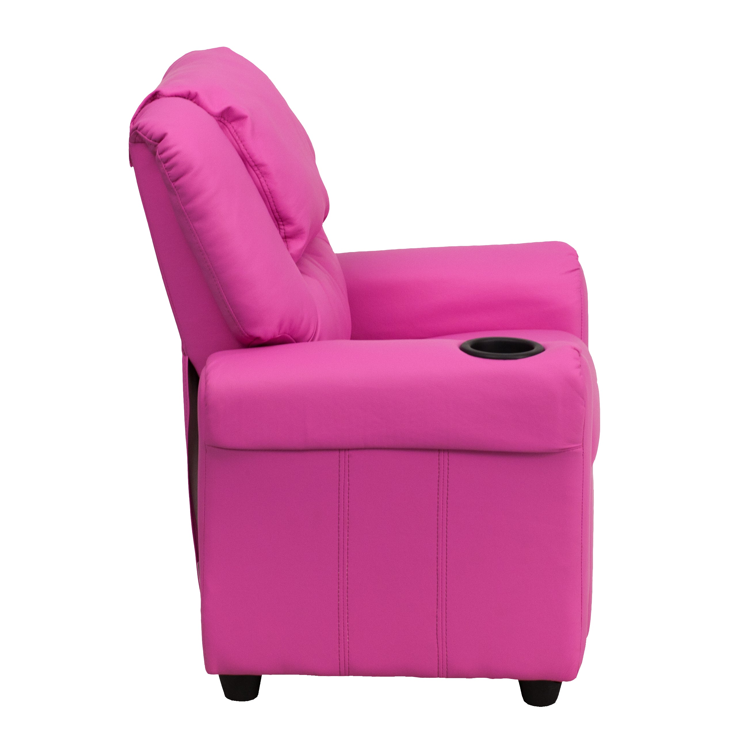 Contemporary Kids Recliner with Cup Holder and Headrest