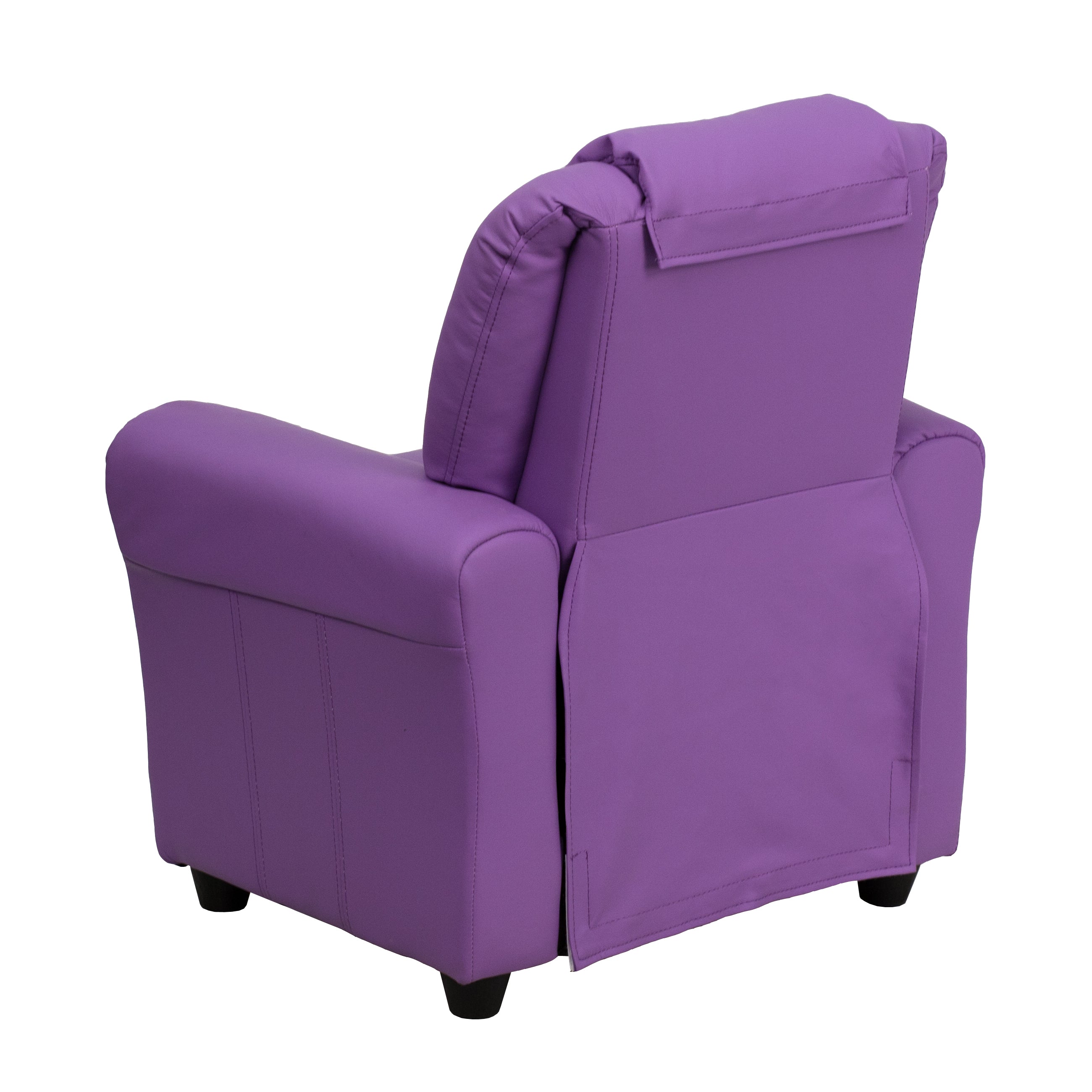 Contemporary Kids Recliner with Cup Holder and Headrest