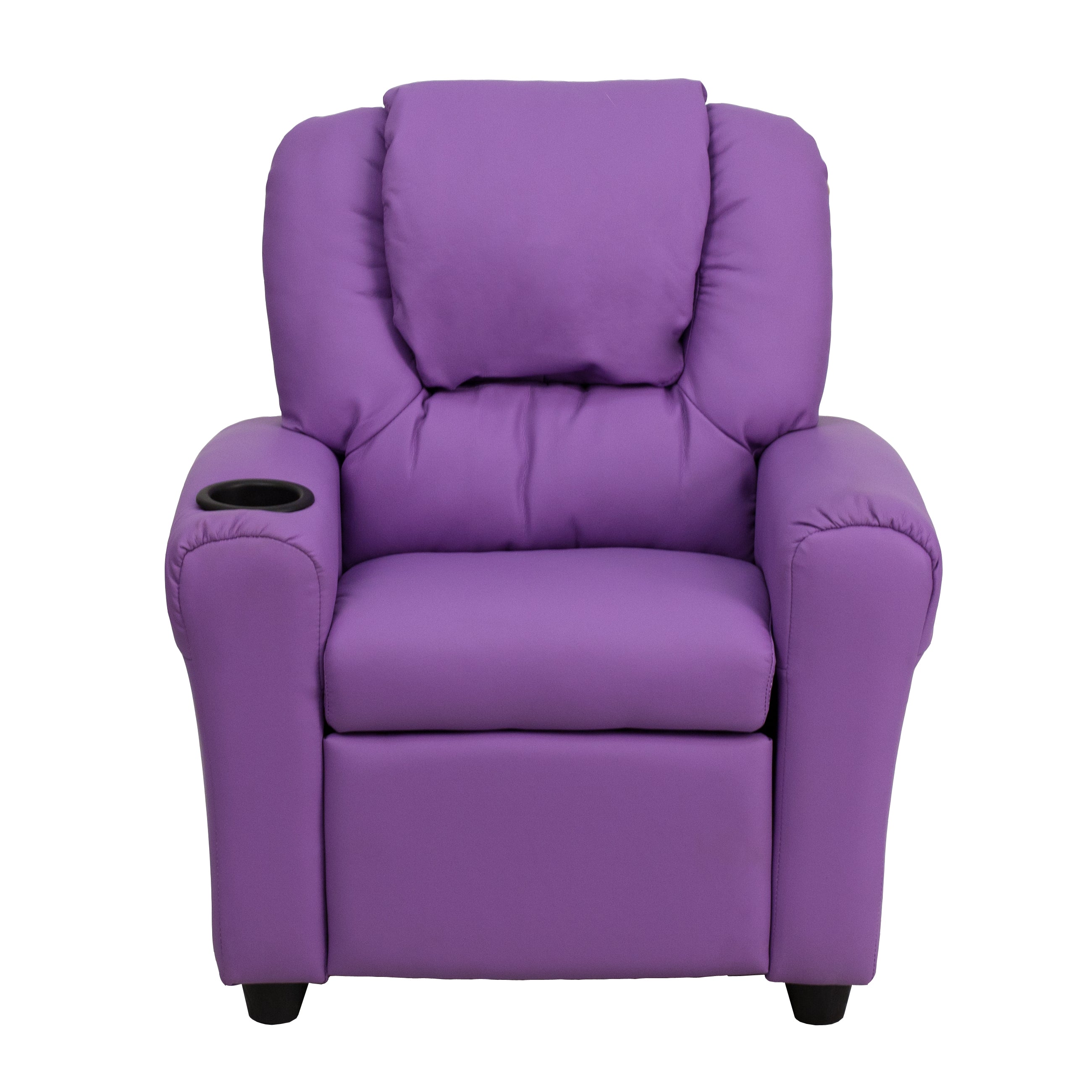 Contemporary Kids Recliner with Cup Holder and Headrest