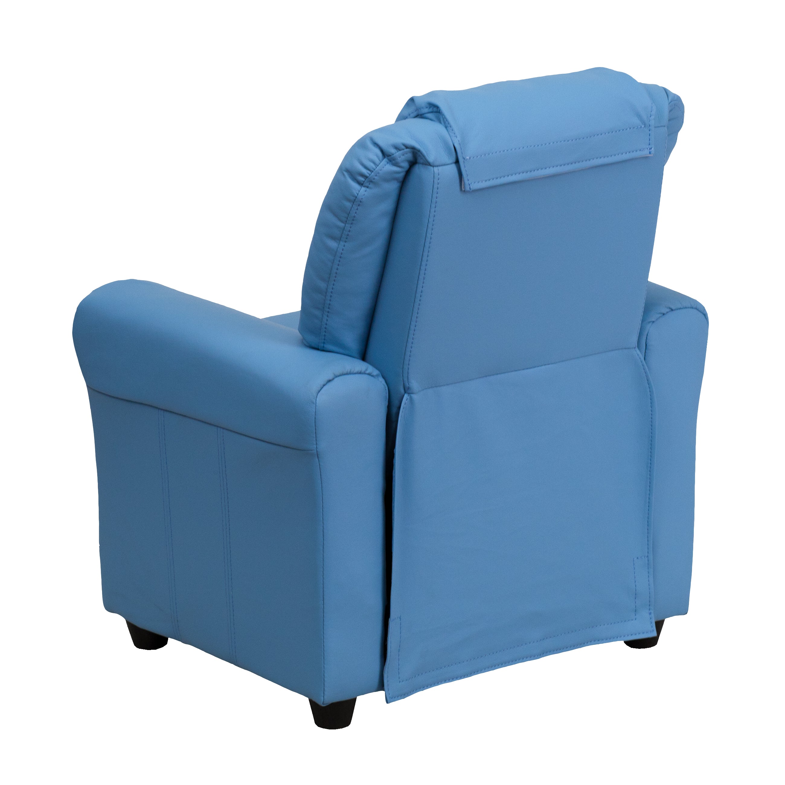 Contemporary Kids Recliner with Cup Holder and Headrest