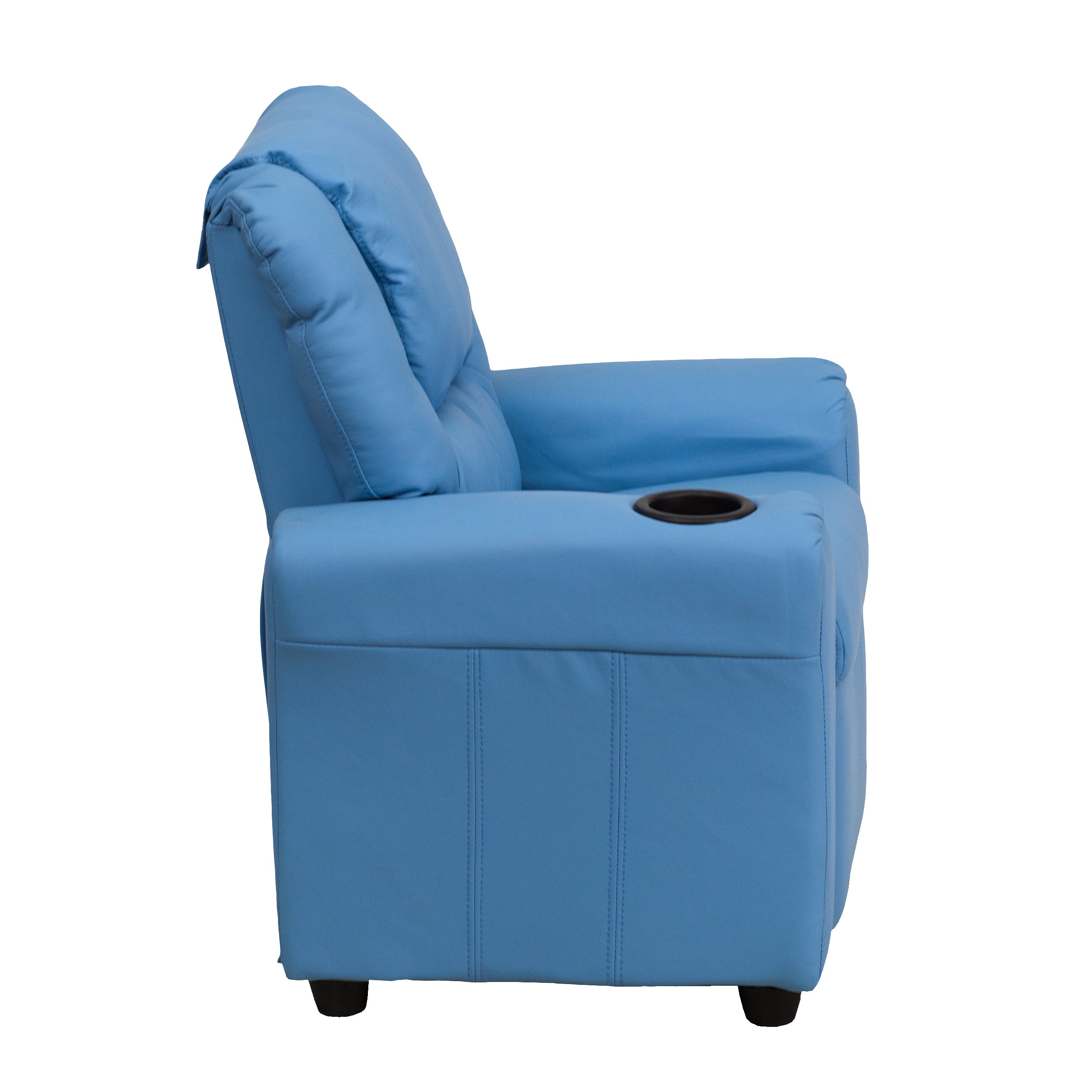 Contemporary Kids Recliner with Cup Holder and Headrest