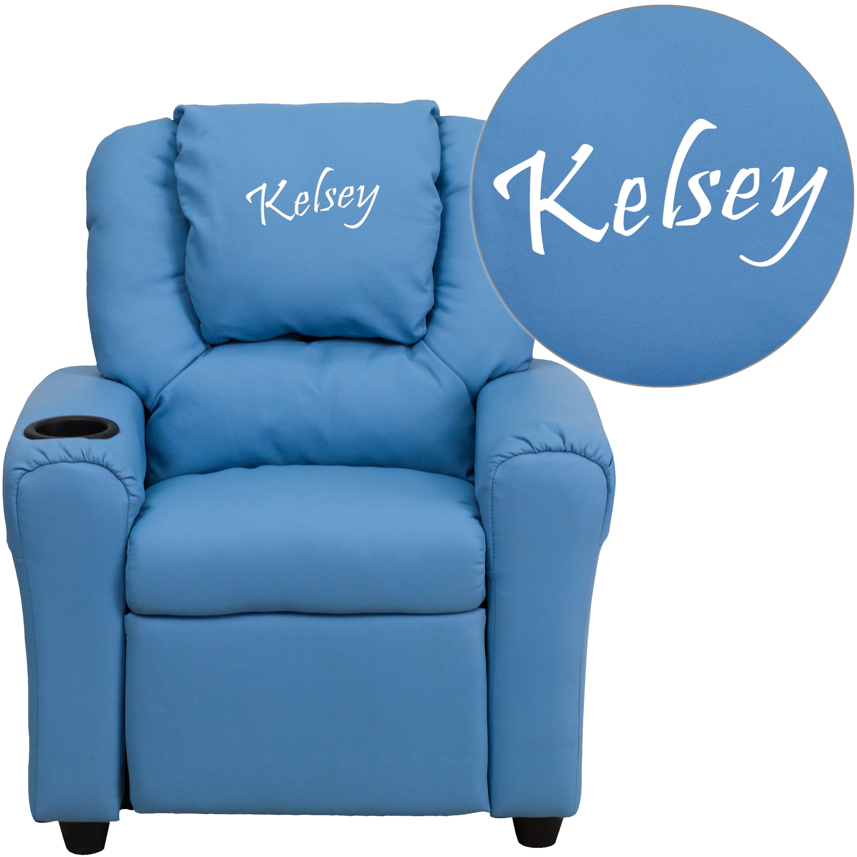 Personalized Kids Recliner with Cup Holder and Headrest