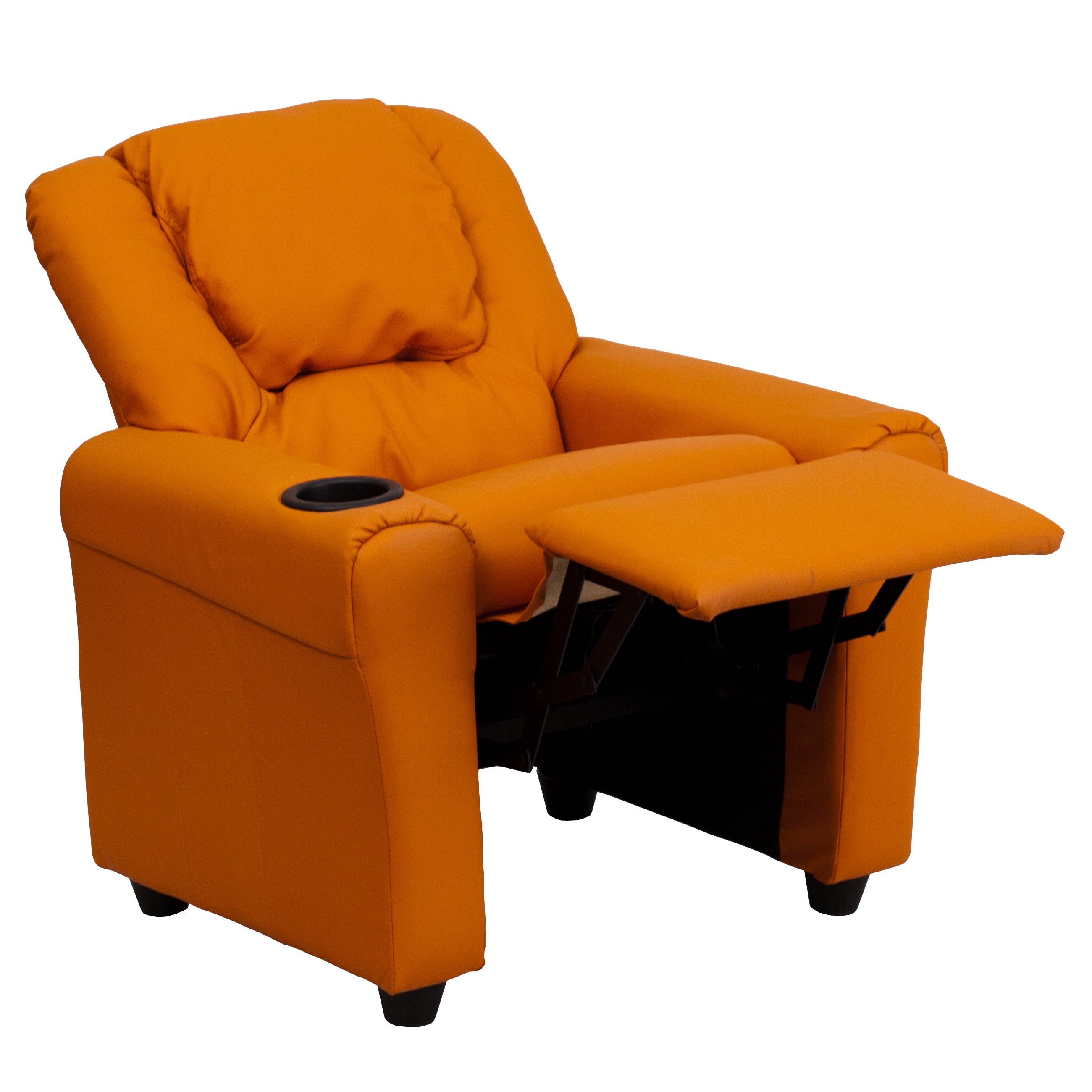Contemporary Kids Recliner with Cup Holder and Headrest