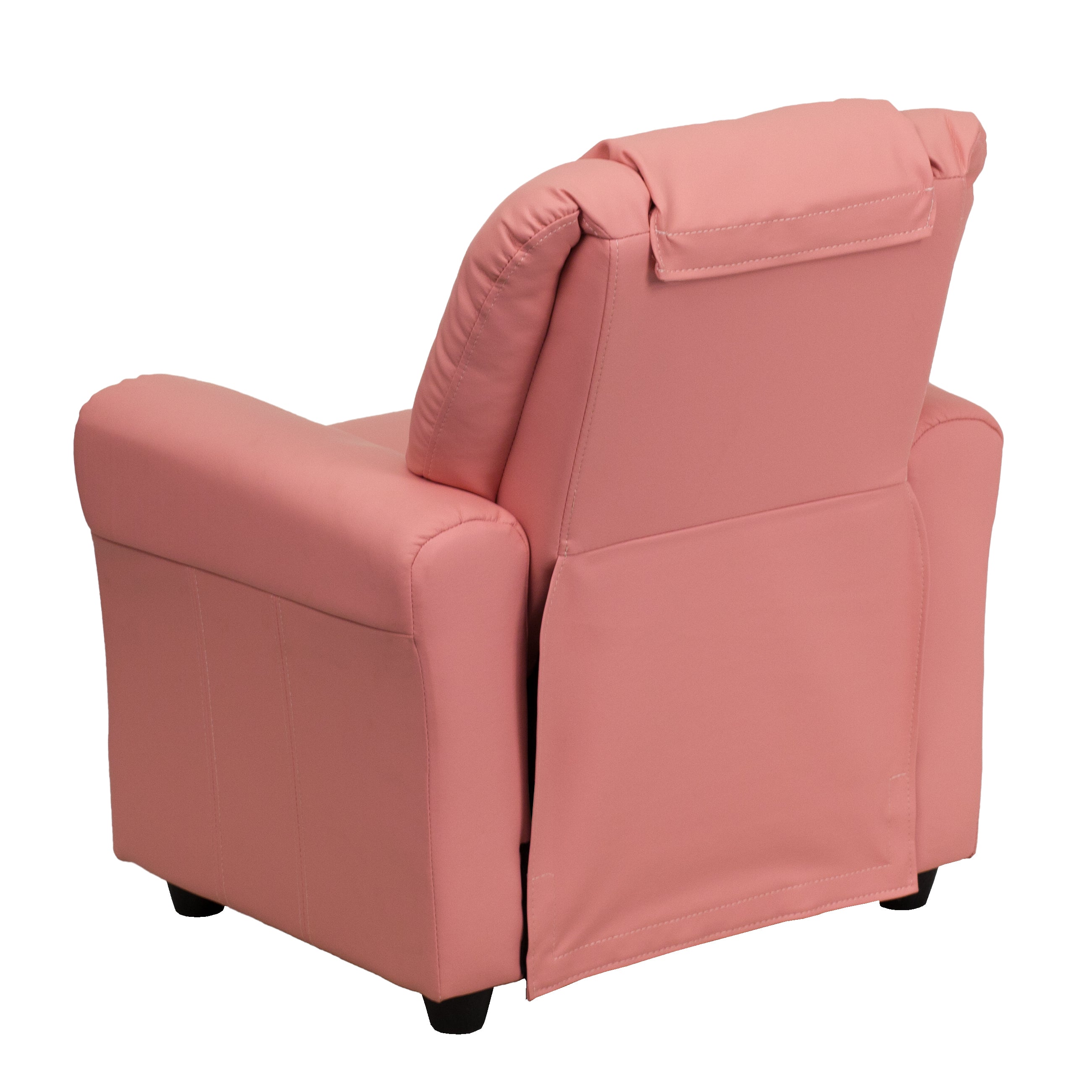 Contemporary Kids Recliner with Cup Holder and Headrest