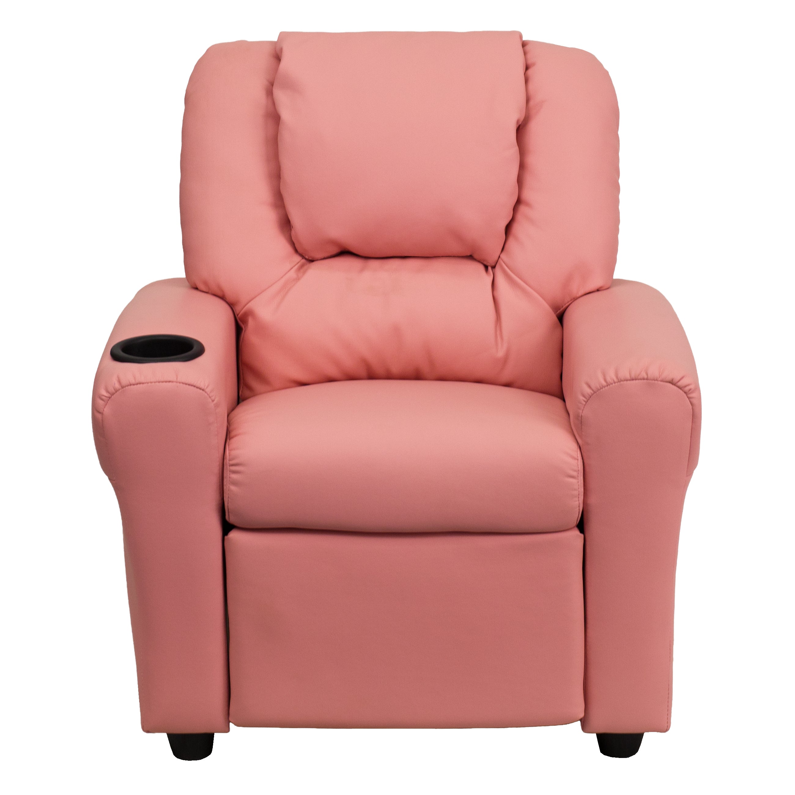 Contemporary Kids Recliner with Cup Holder and Headrest