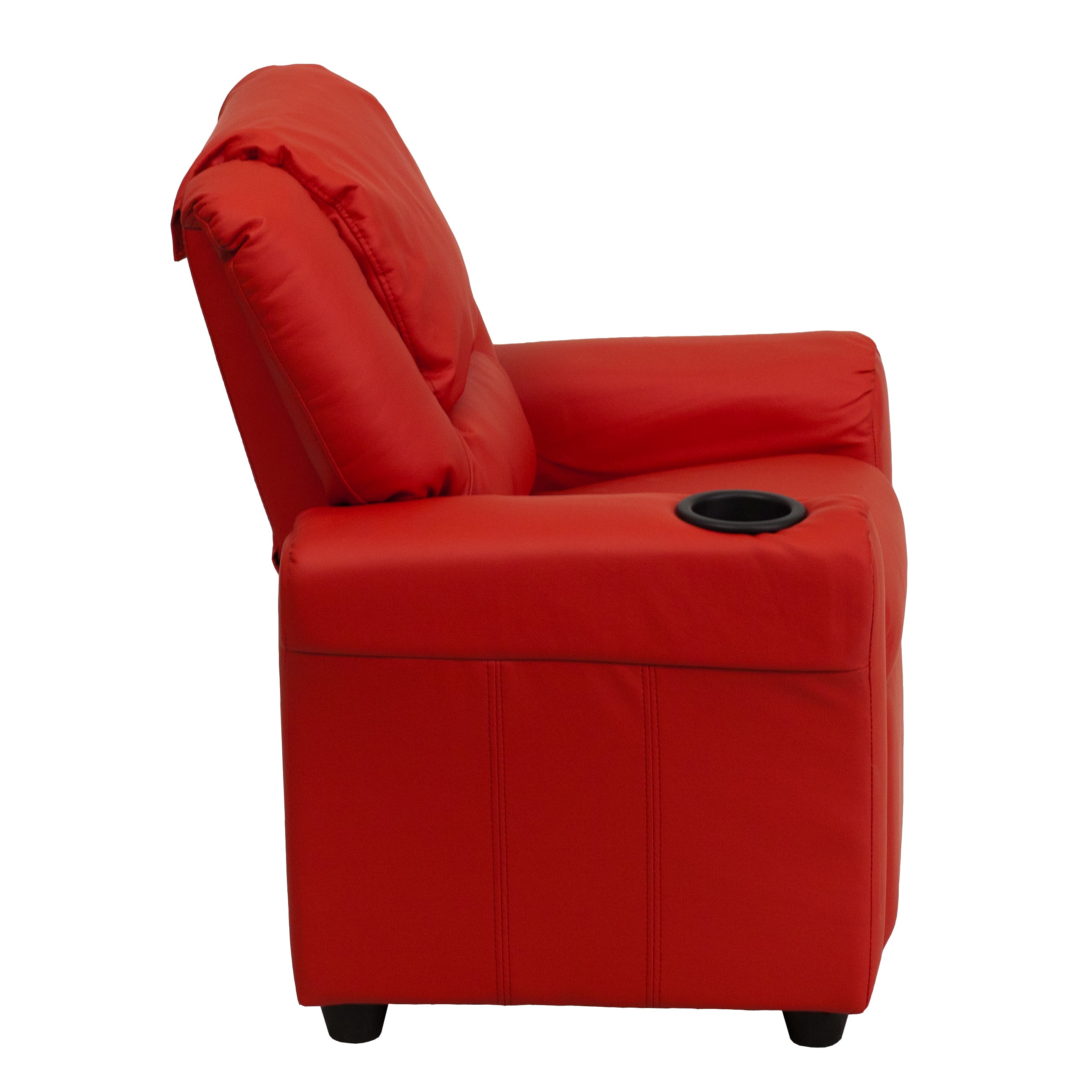 Contemporary Kids Recliner with Cup Holder and Headrest