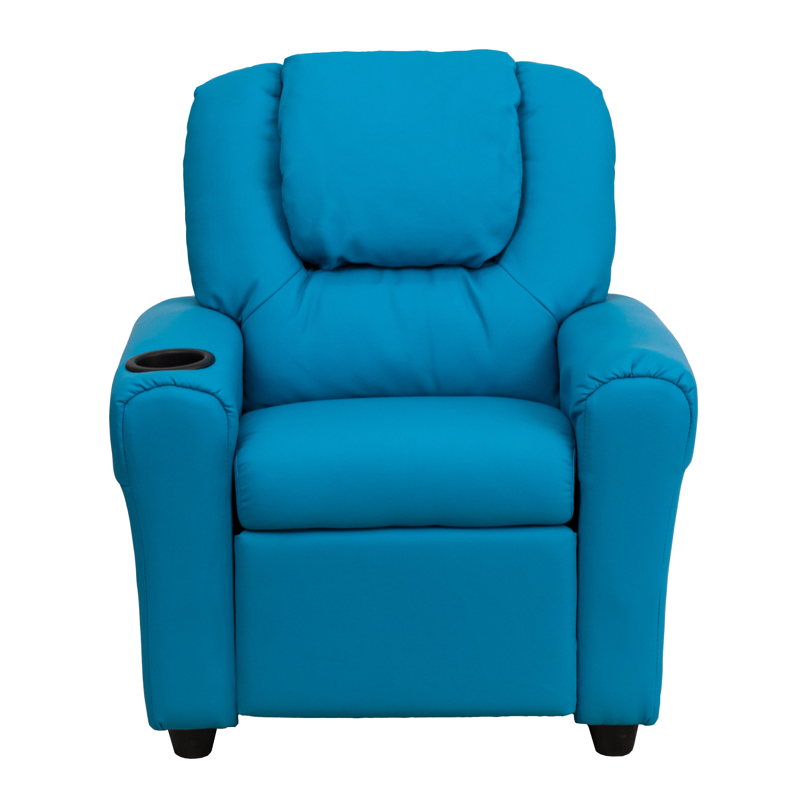 Contemporary Kids Recliner with Cup Holder and Headrest