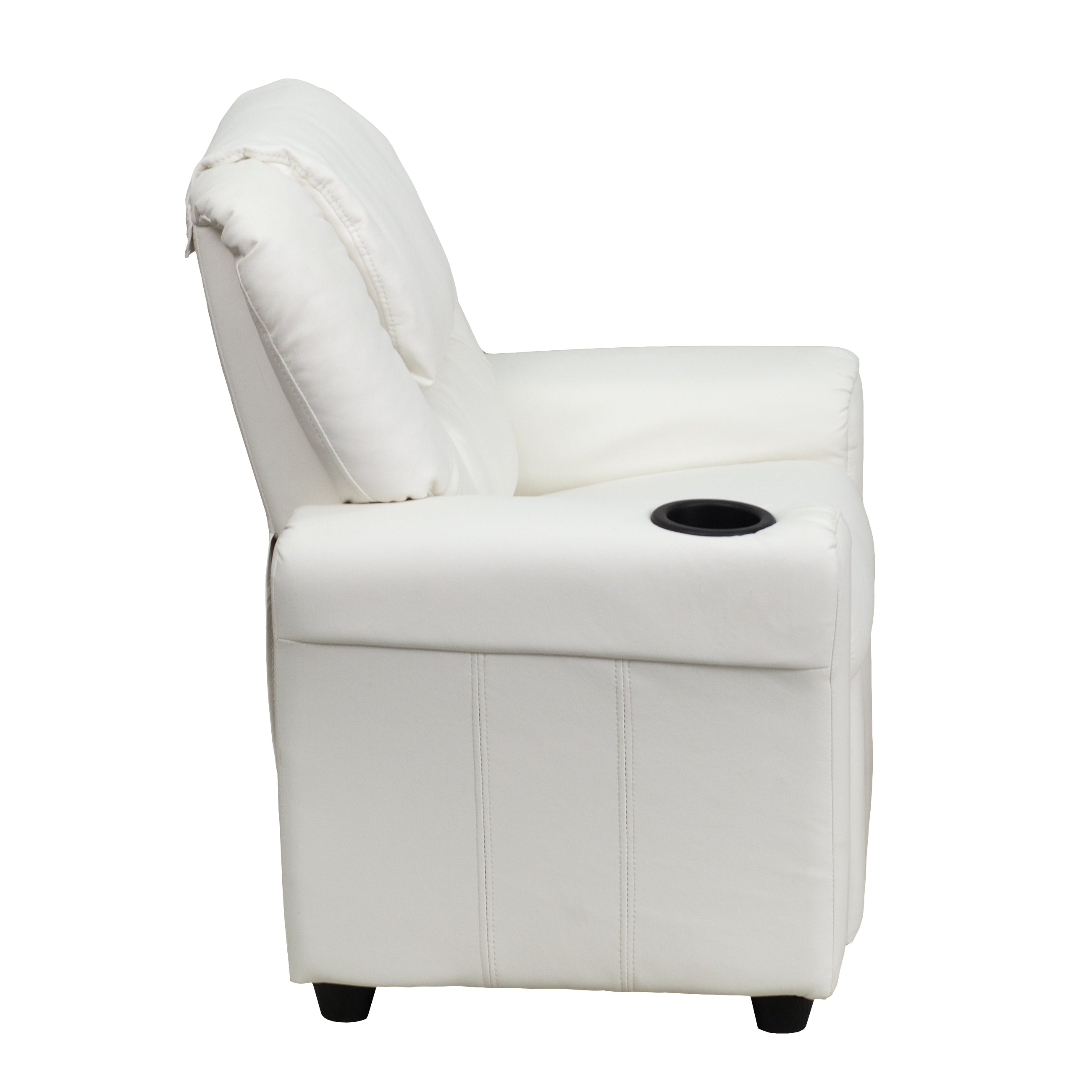 Contemporary Kids Recliner with Cup Holder and Headrest