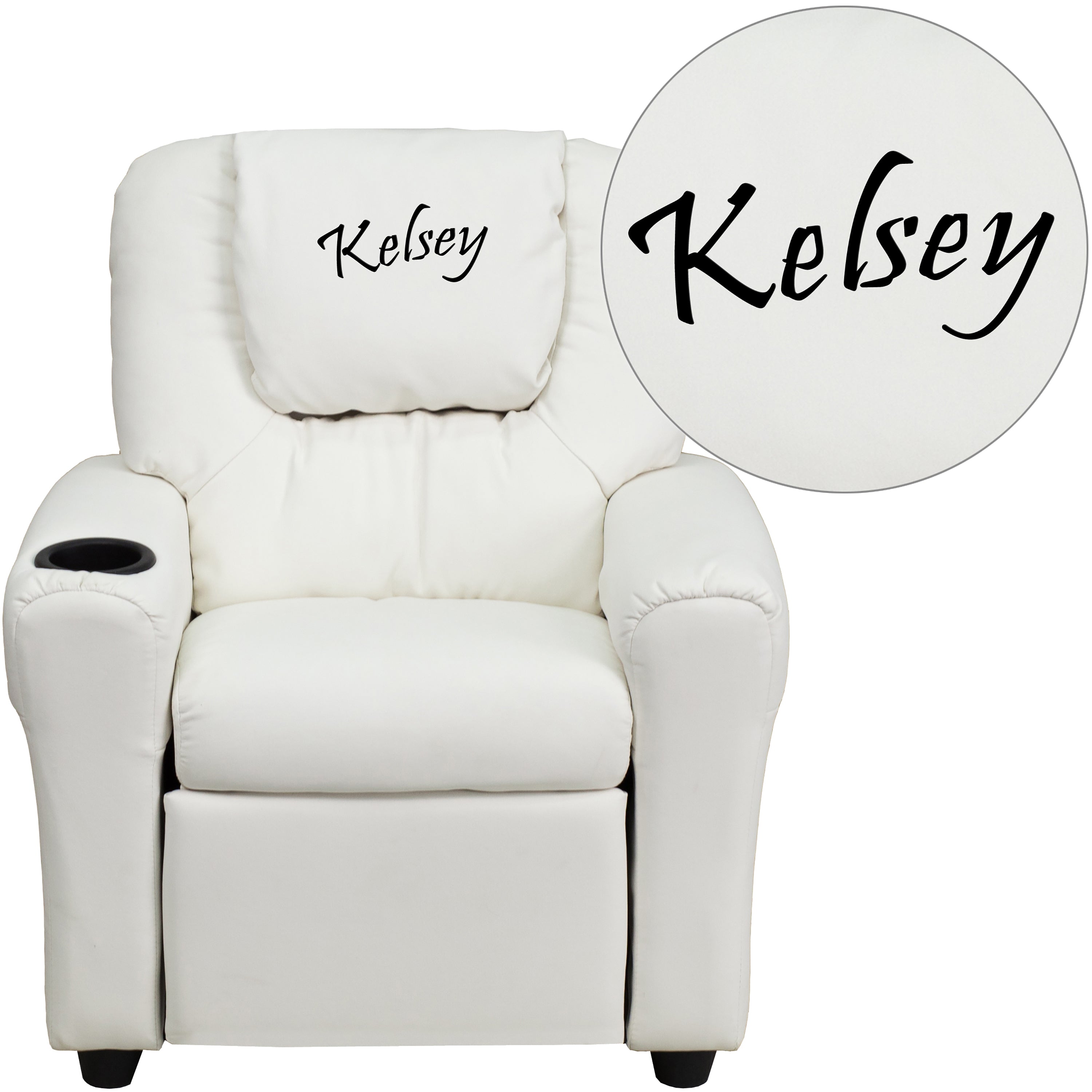Personalized Kids Recliner with Cup Holder and Headrest