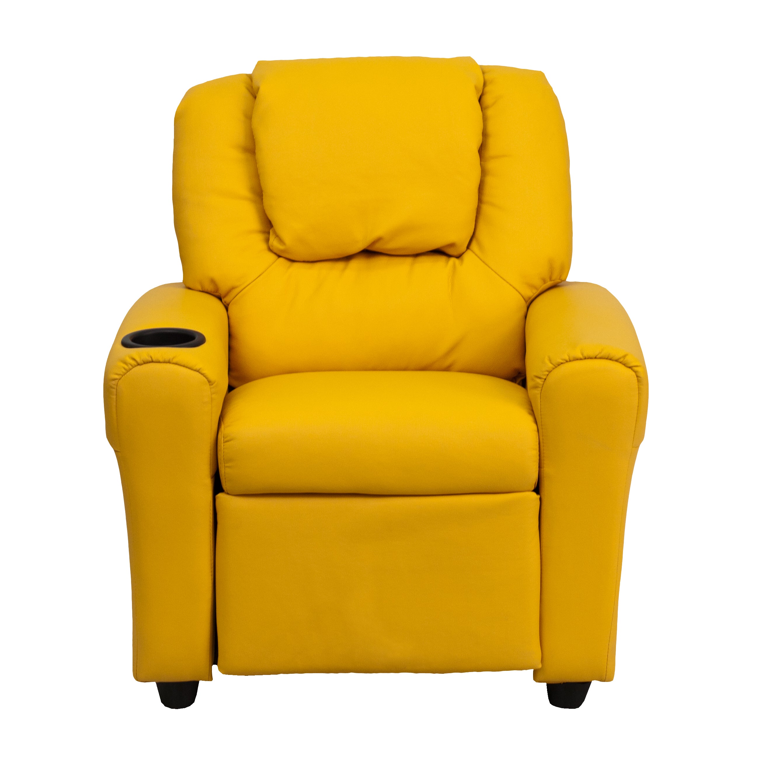 Contemporary Kids Recliner with Cup Holder and Headrest