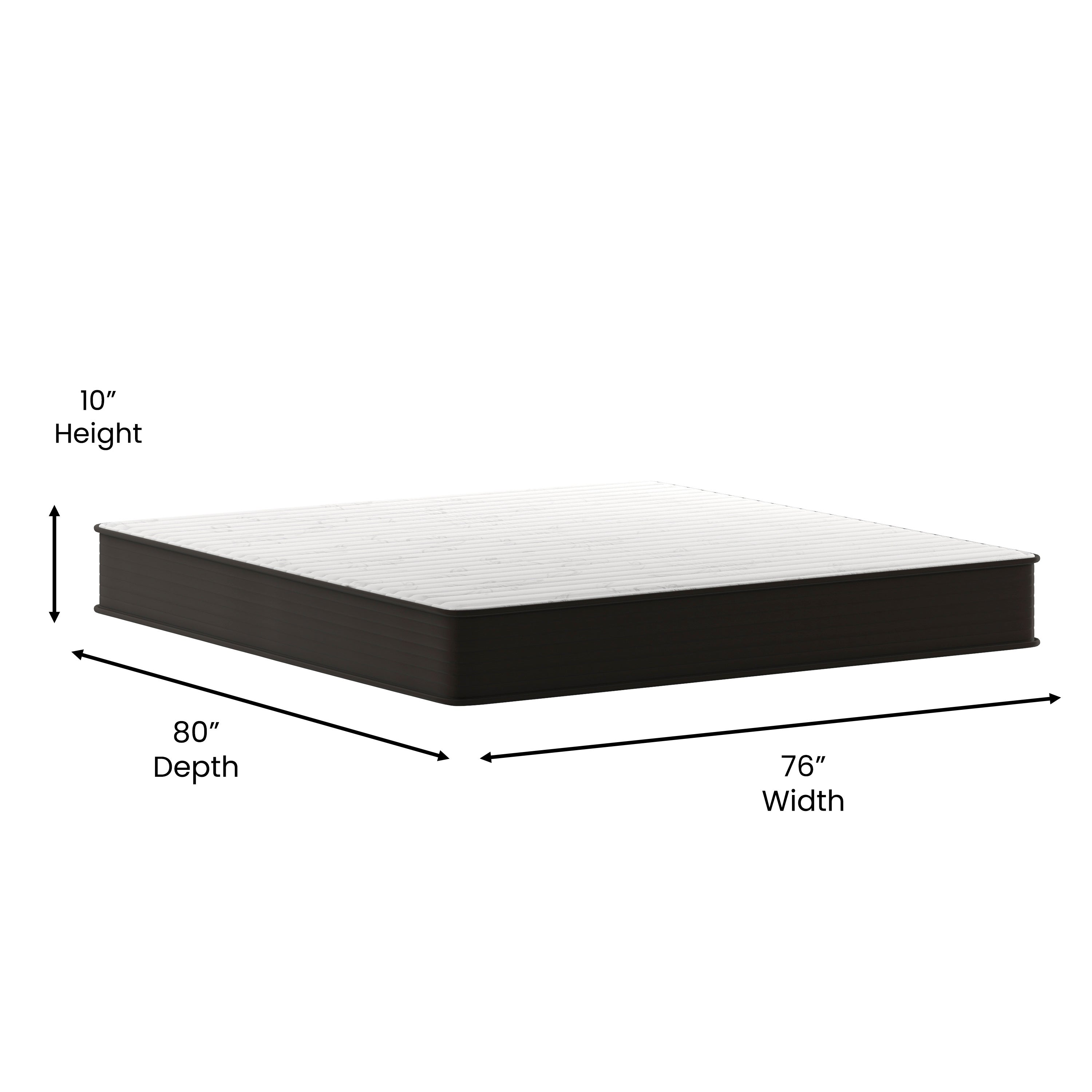 Dream 10 Inch Hybrid Mattress, High Density Foam and Pocket Spring Mattress in a Box, CertiPur-US Certified Foam