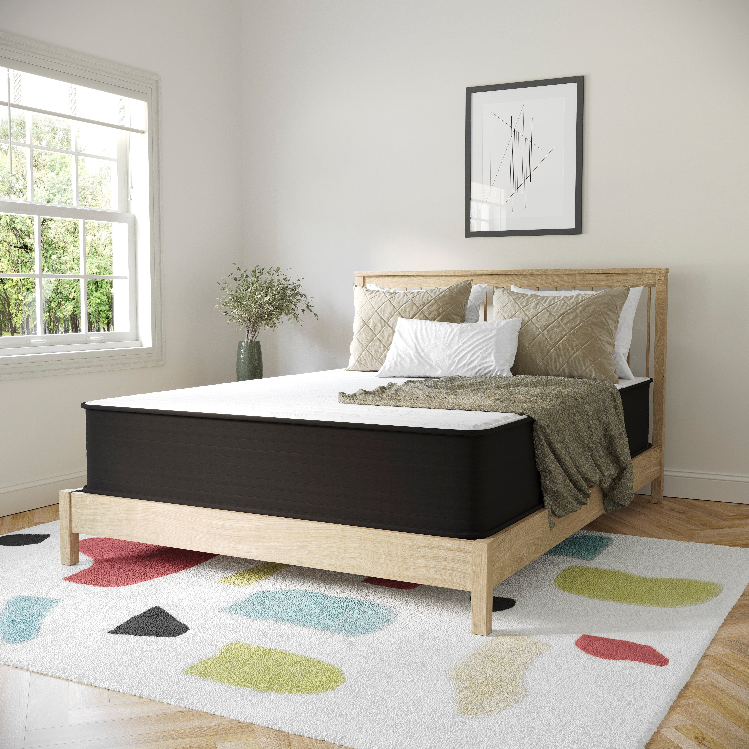 Dream 12 Inch Hybrid Mattress, High Density Foam and Pocket Spring Mattress in a Box, CertiPur-US Certified Foam