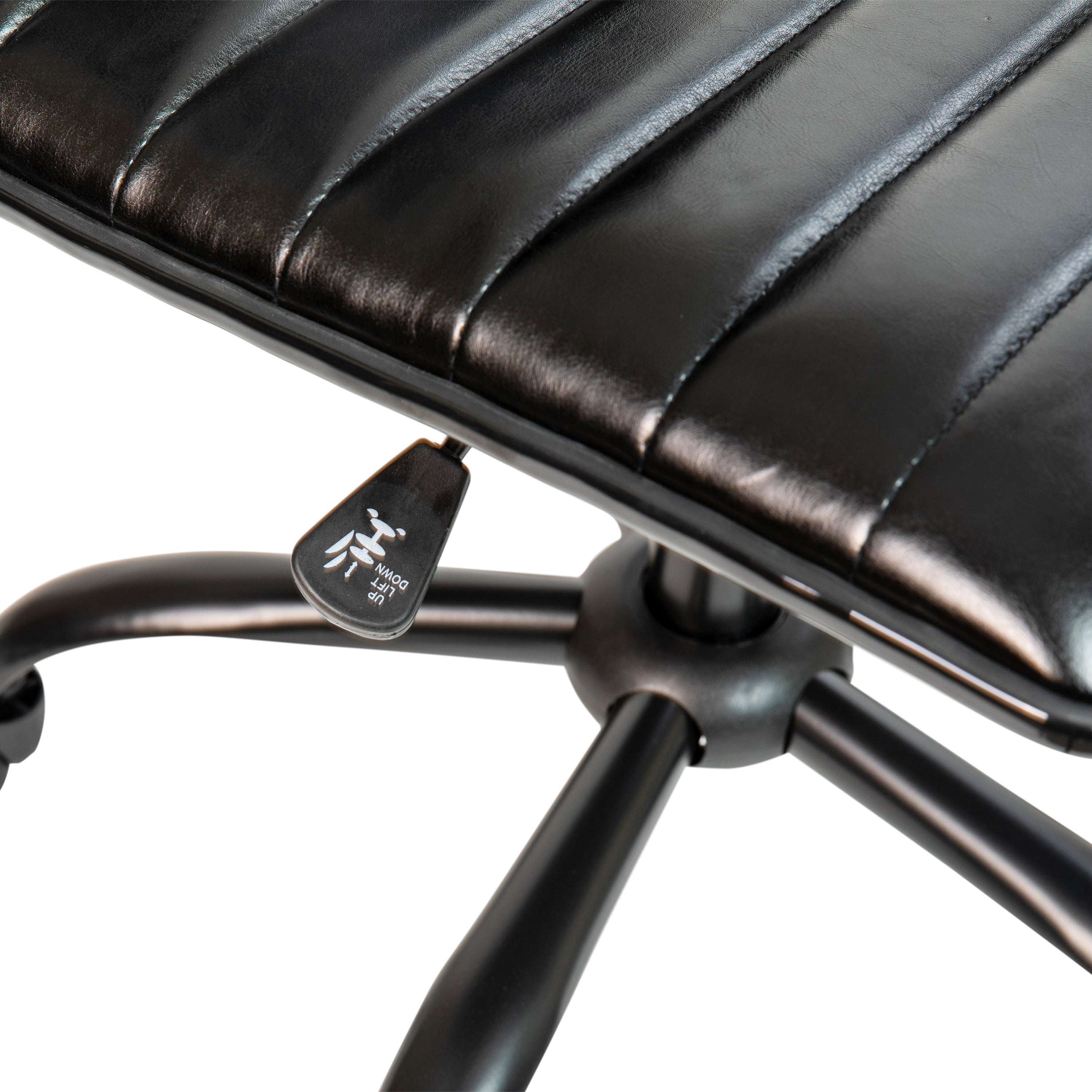 Low Back Designer Armless Ribbed Swivel Task Office Chair