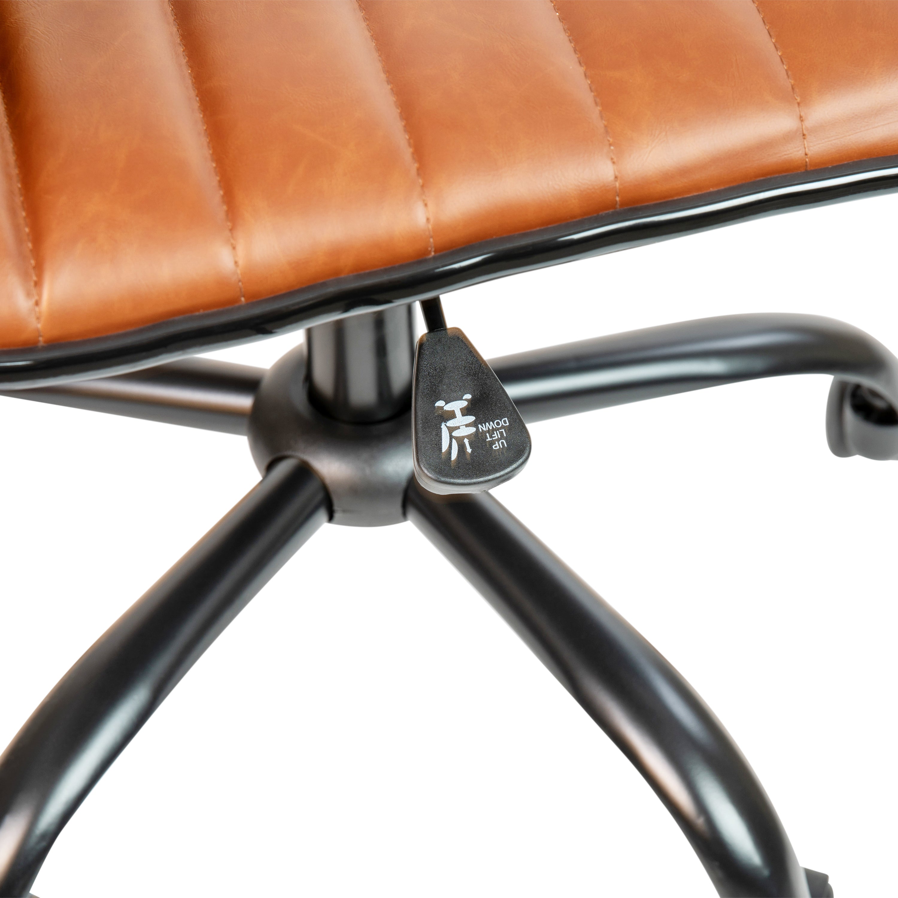 Low Back Designer Armless Ribbed Swivel Task Office Chair