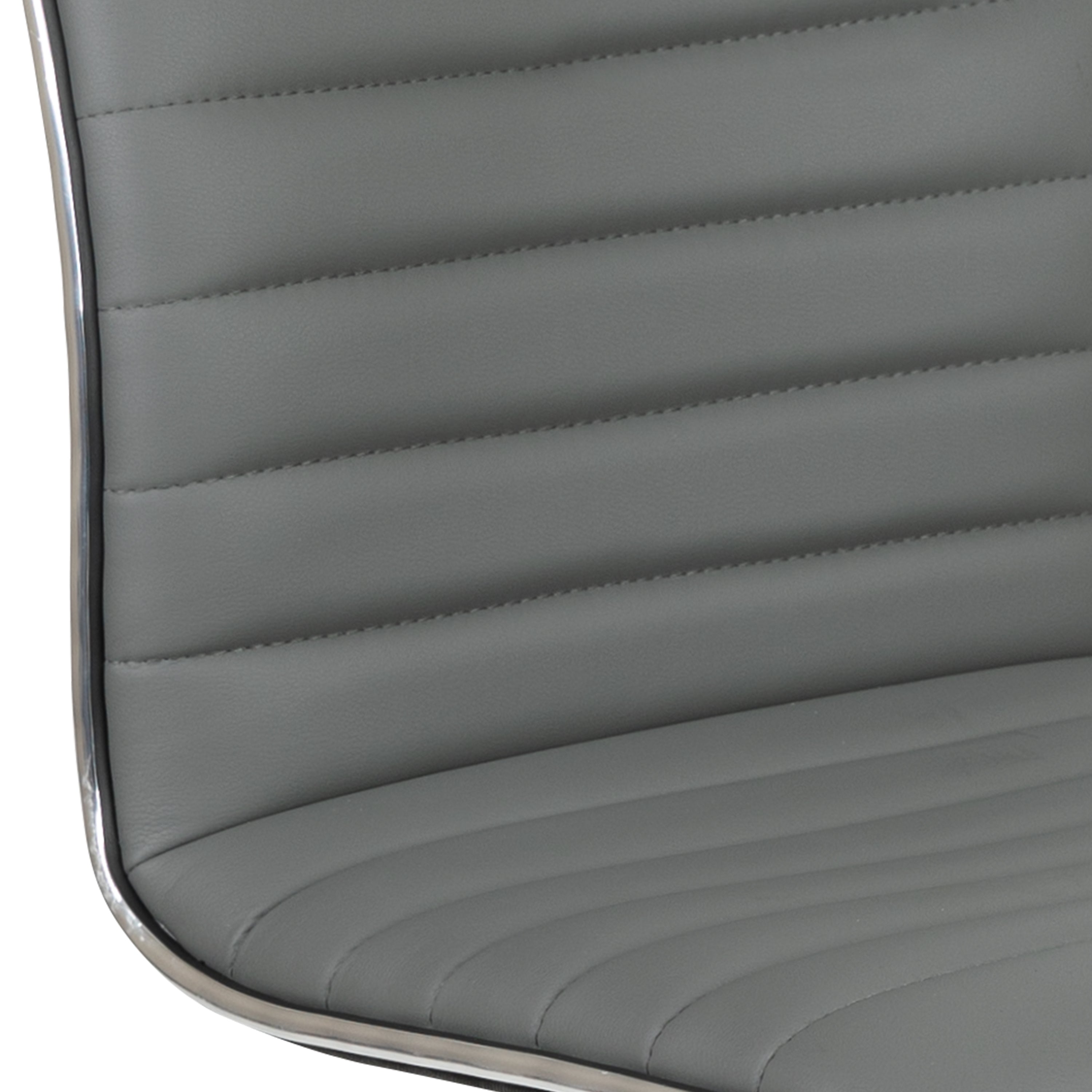 Low Back Designer Armless Ribbed Swivel Task Office Chair