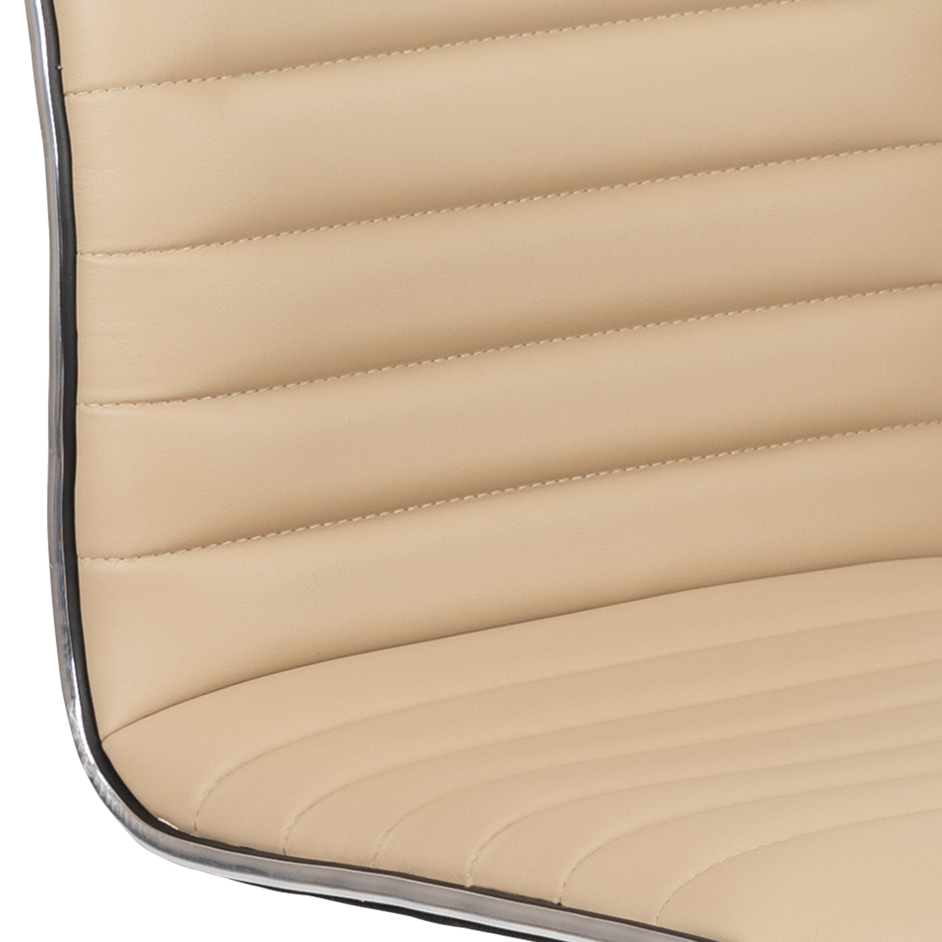 Low Back Designer Armless Ribbed Swivel Task Office Chair