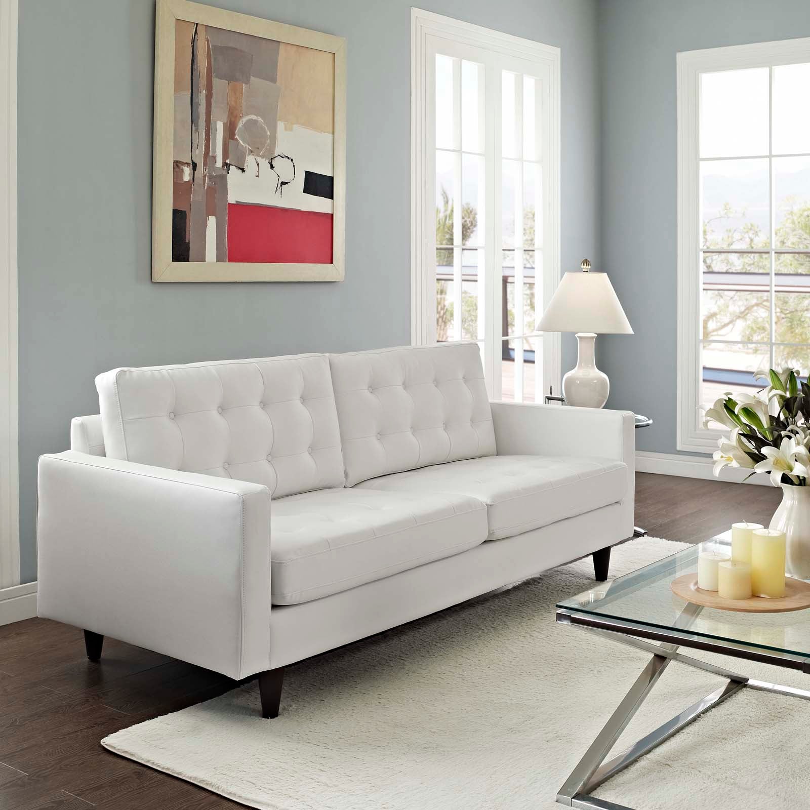 Empress Bonded Leather Sofa-Sofa-Modway-Wall2Wall Furnishings