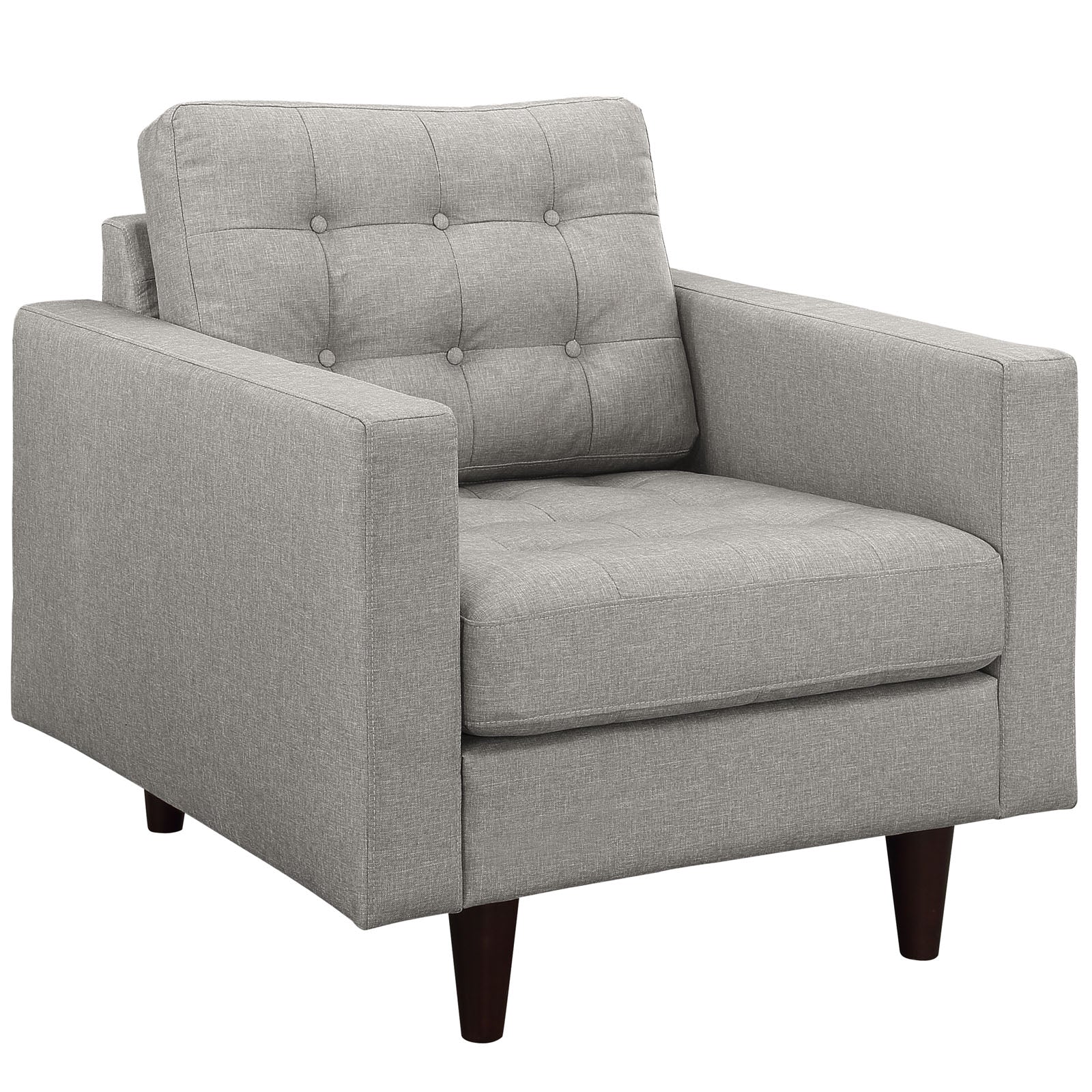 Empress Upholstered Fabric Armchair-Arm Chair-Modway-Wall2Wall Furnishings